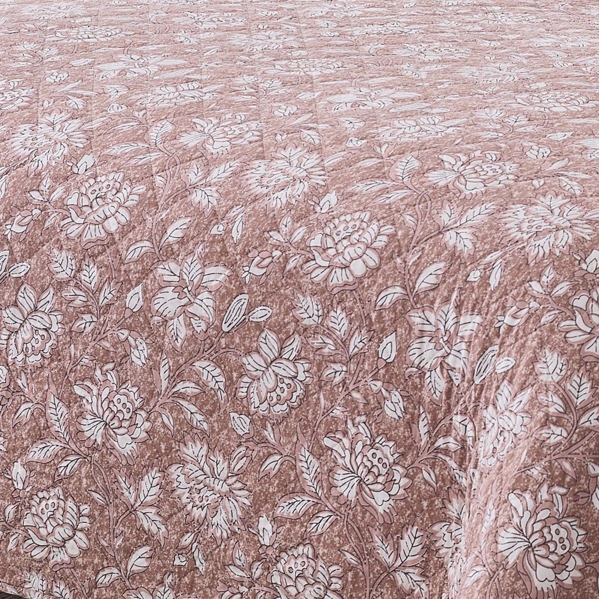 Zara Floral Block Reversible Cotton Quilt Set - Image 29