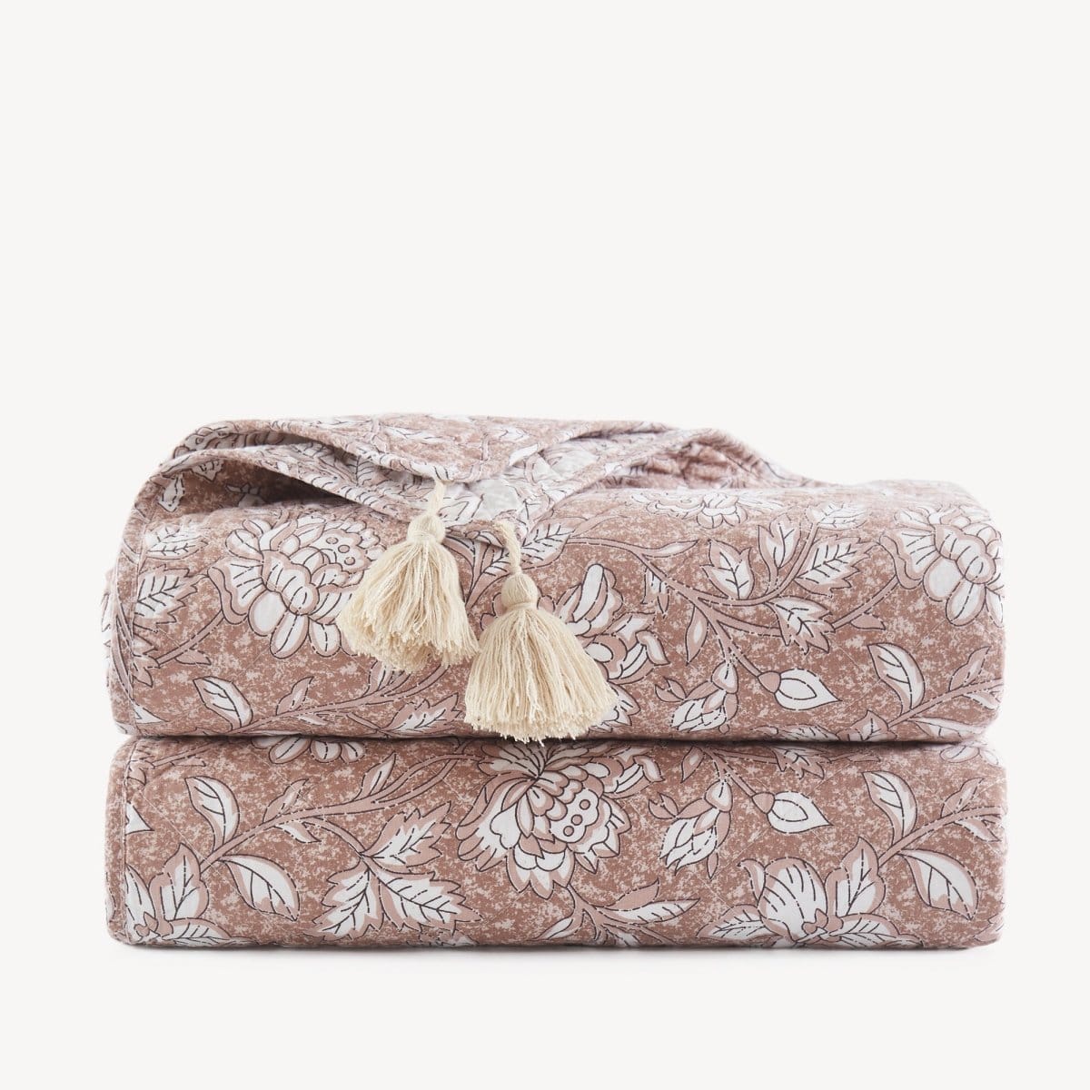 Zara Floral Block Reversible Cotton Throw Blanket - Image 5