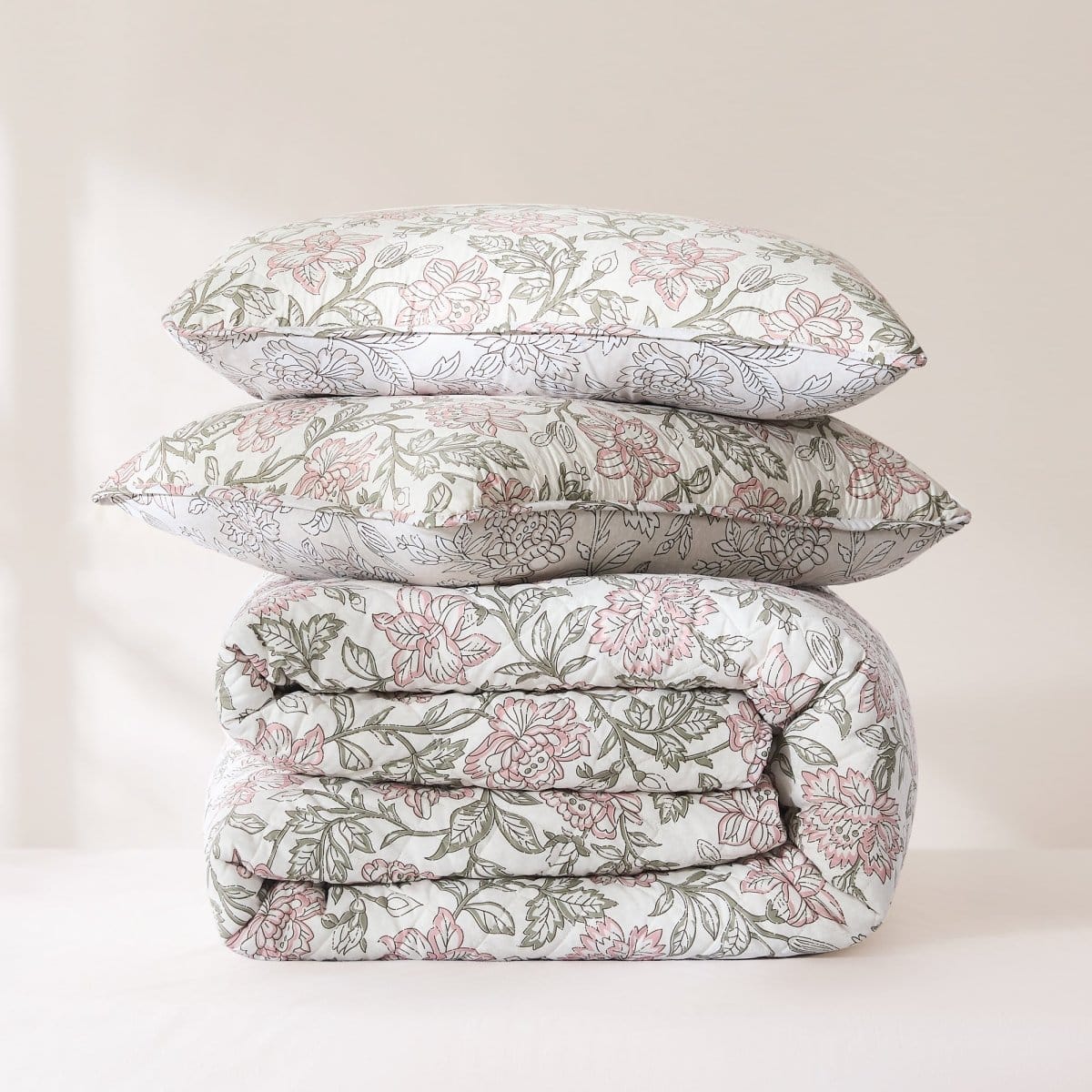 Zara Floral Block Reversible Quilt Set - Image 4