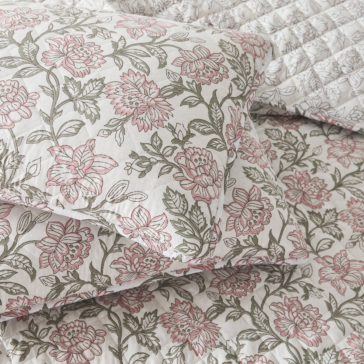 Zara Floral Block Reversible Quilt Set - Image 7