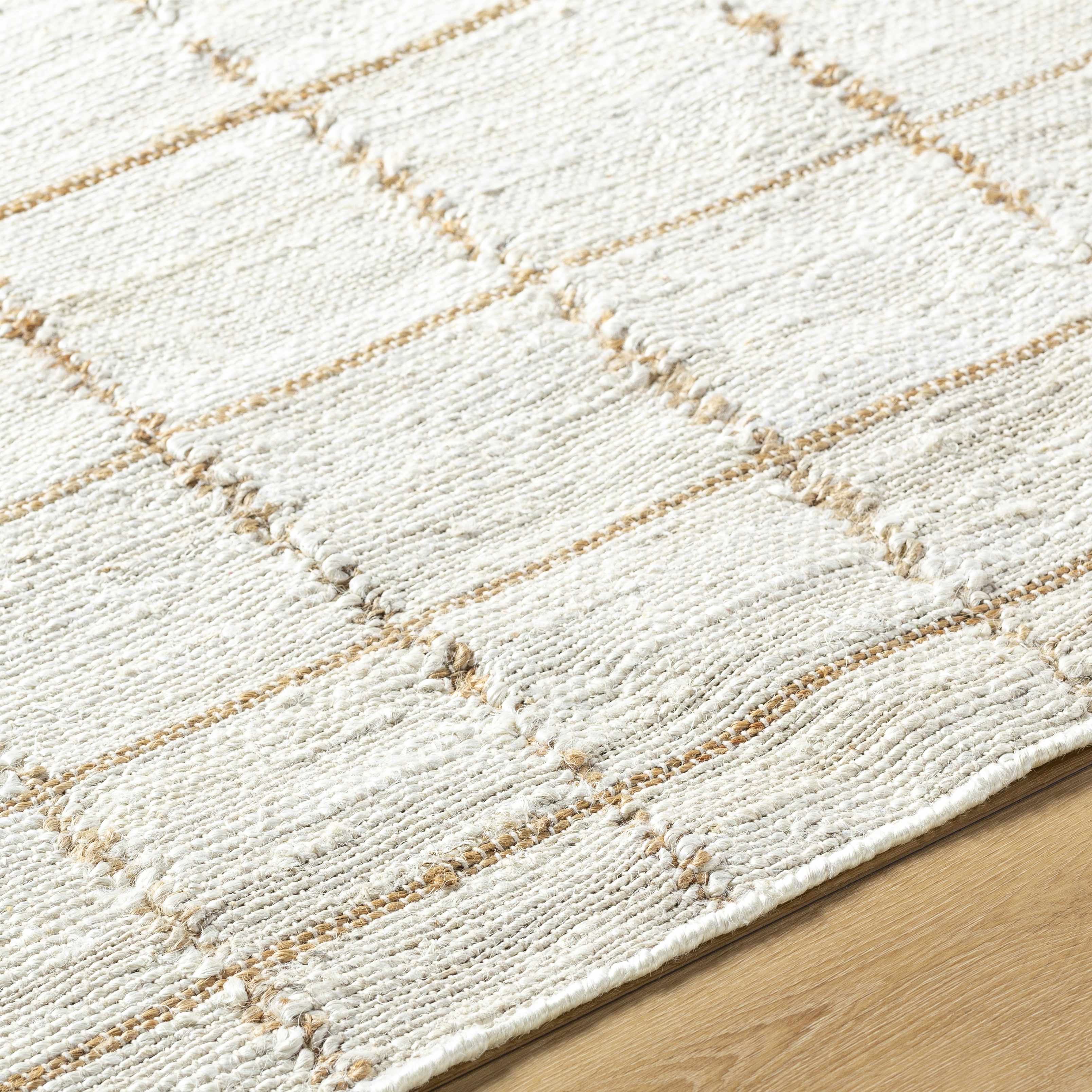Zared Checkered Jute Area Rug - Image 8