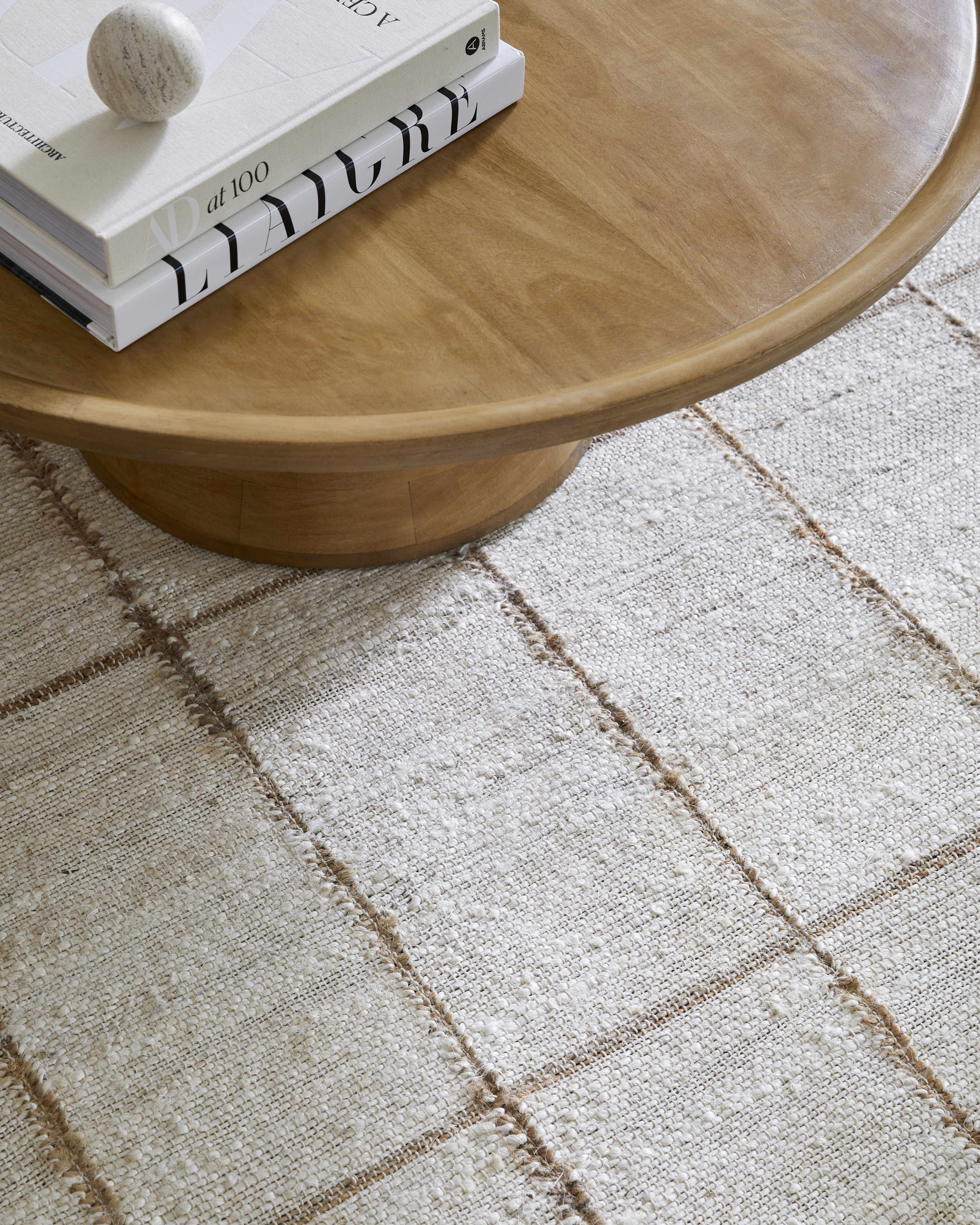 Zared Checkered Jute Area Rug - Image 9