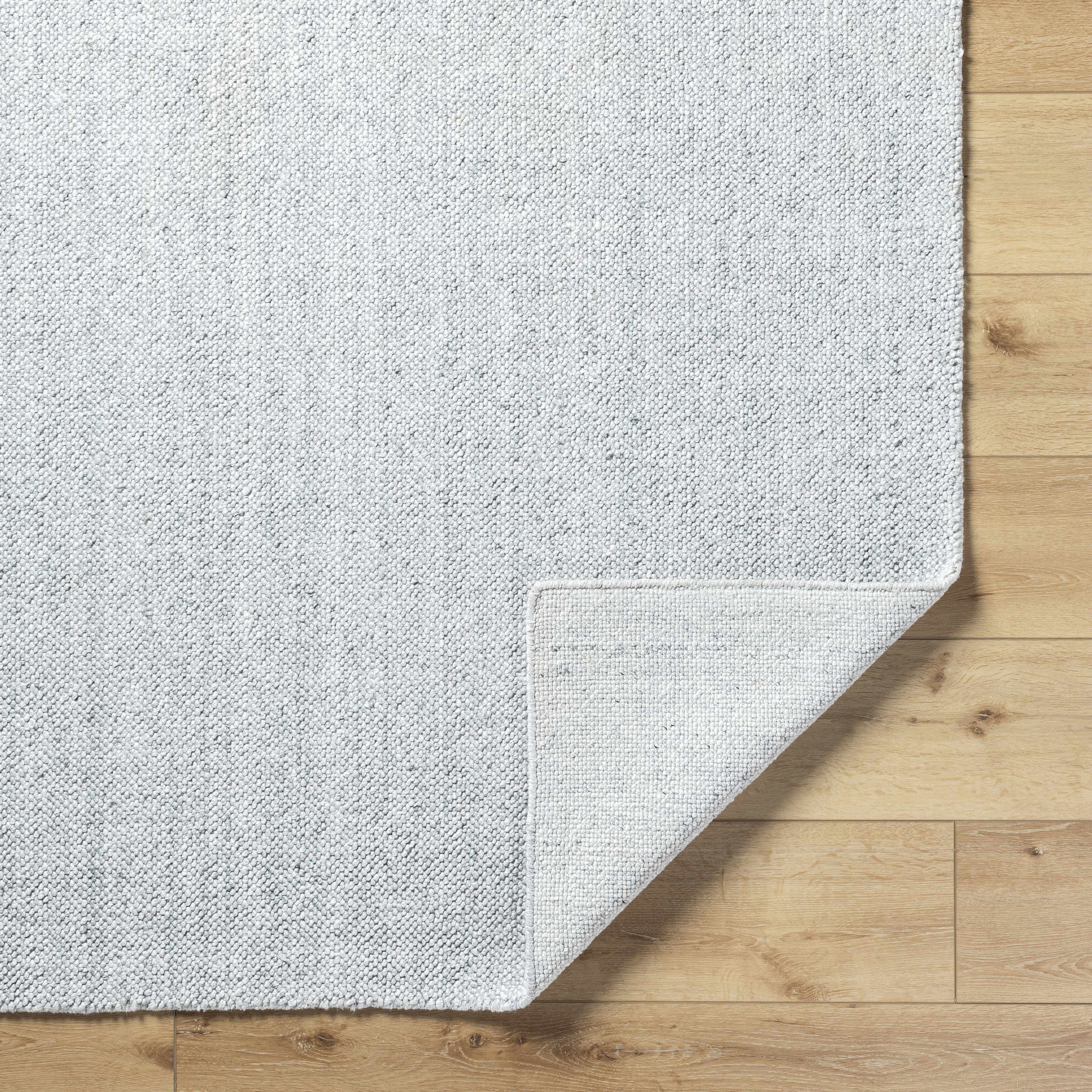 Zareh Gray Blue Solid Area Rug - Clearance - Image 5