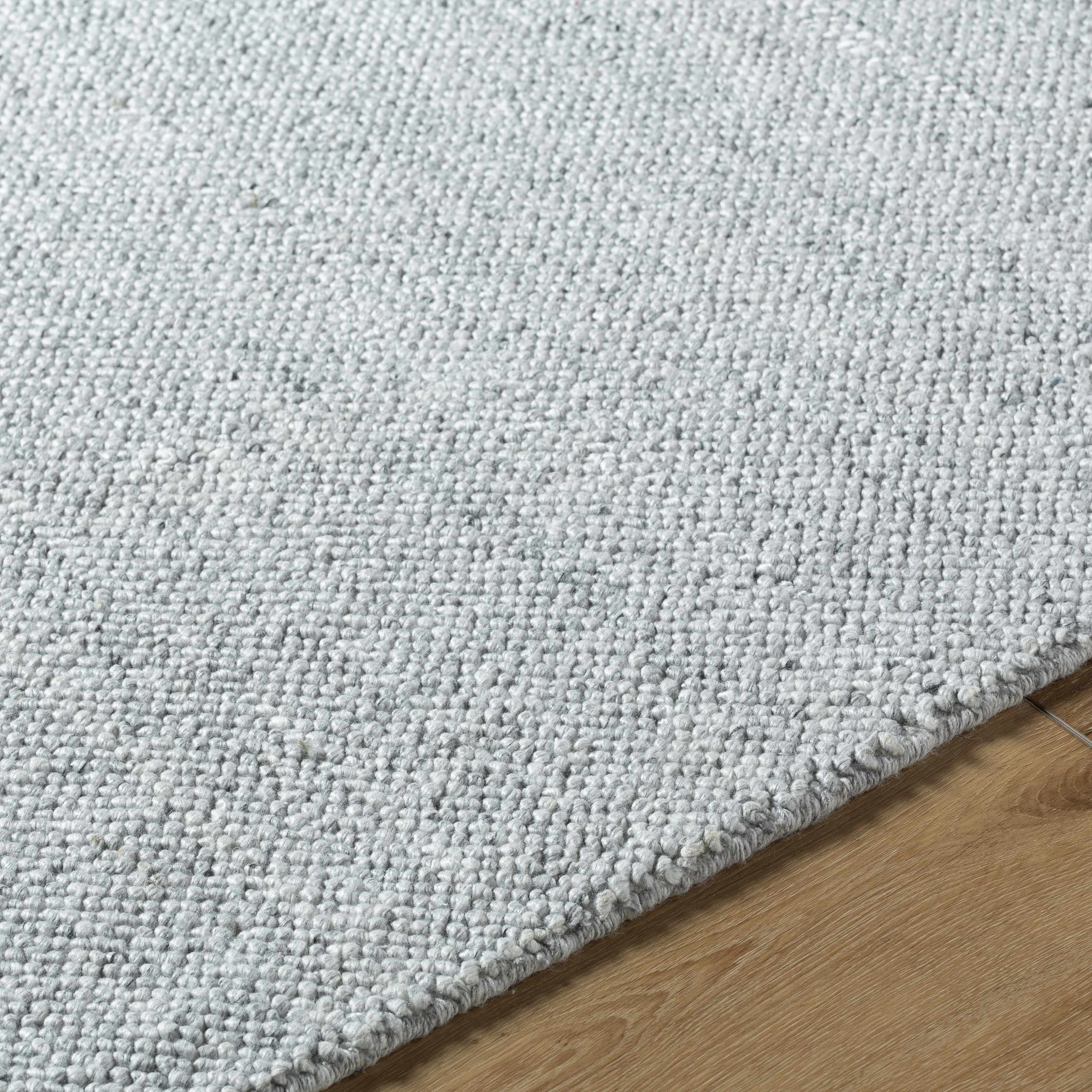 Zareh Gray Blue Solid Area Rug - Clearance - Image 7