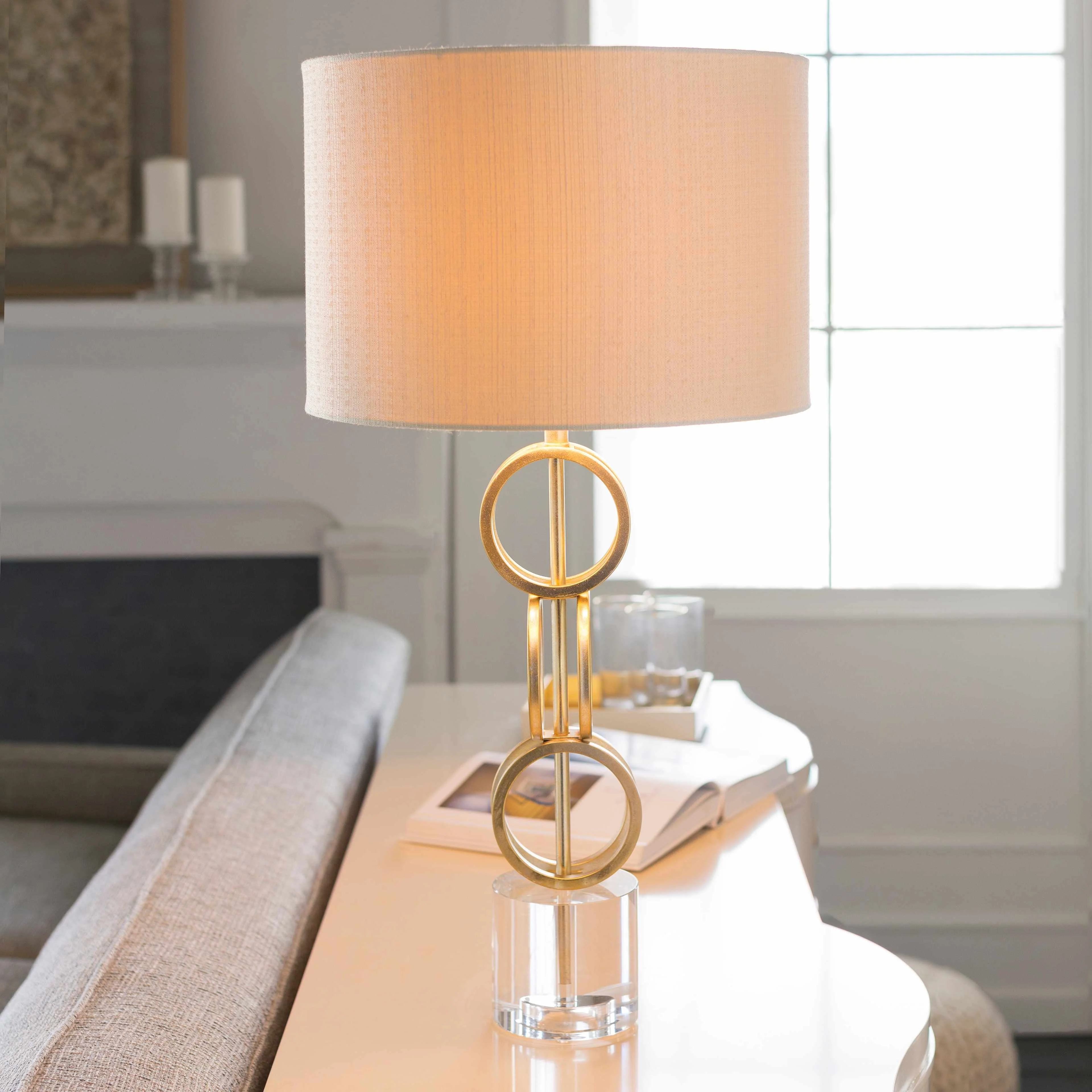 Zell Gold Crystal Table Lamp - Image 10