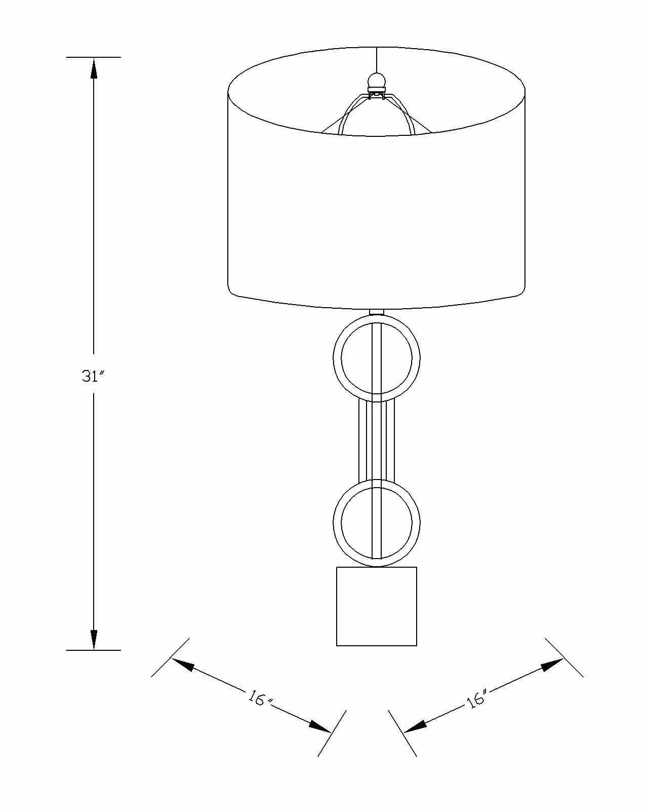 Zell Gold Crystal Table Lamp - Image 9