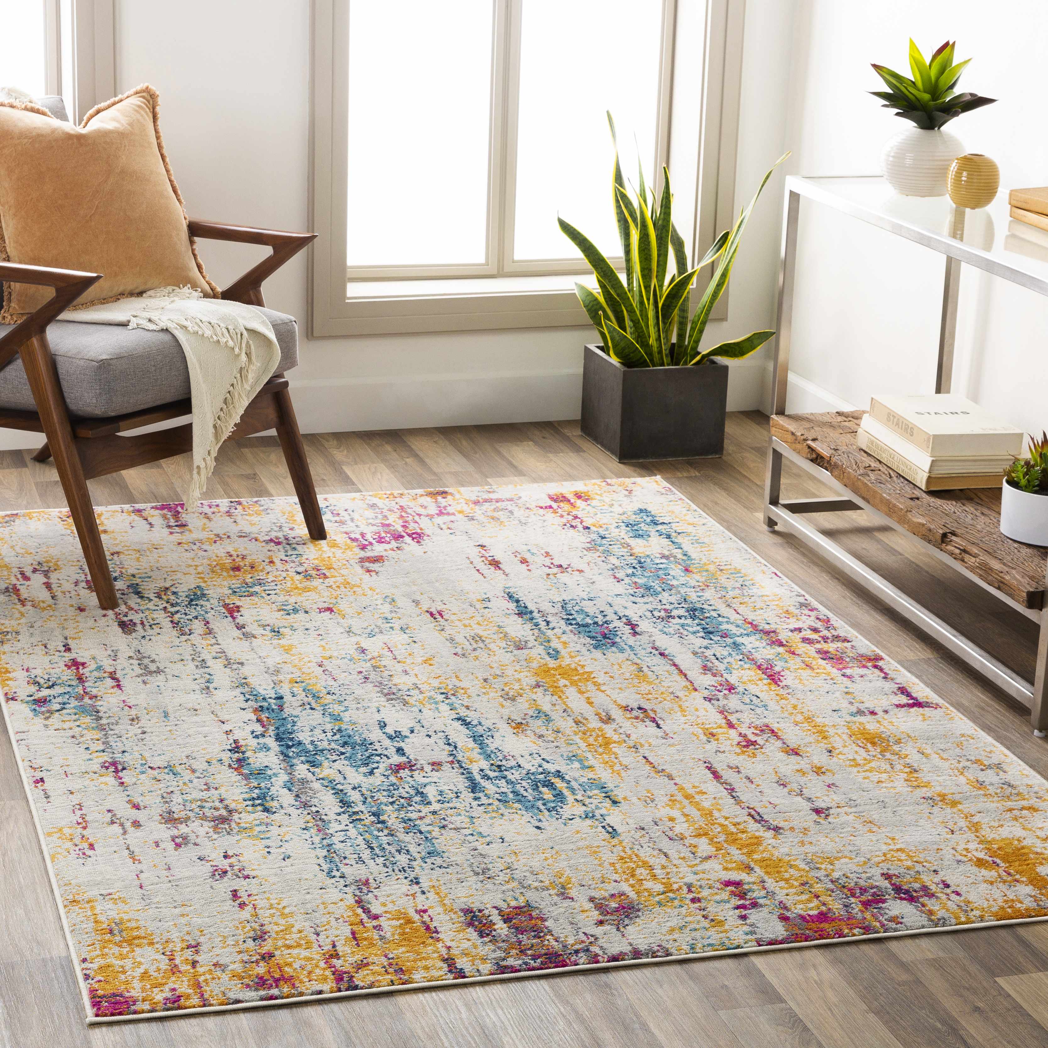 Zellwood Colorful Stripes Area Carpet - Image 3