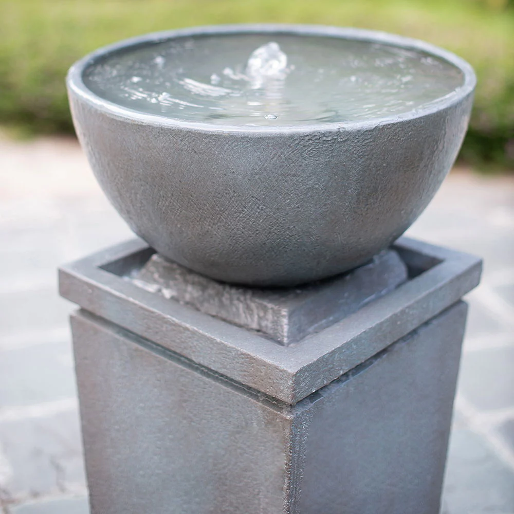 Zen Bowl Water Fountain Outdoor Bird Feeder and Garden Feature - Image 3