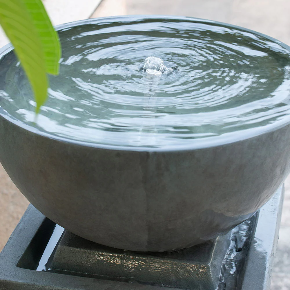 Zen Bowl Water Fountain Outdoor Bird Feeder and Garden Feature - Image 4