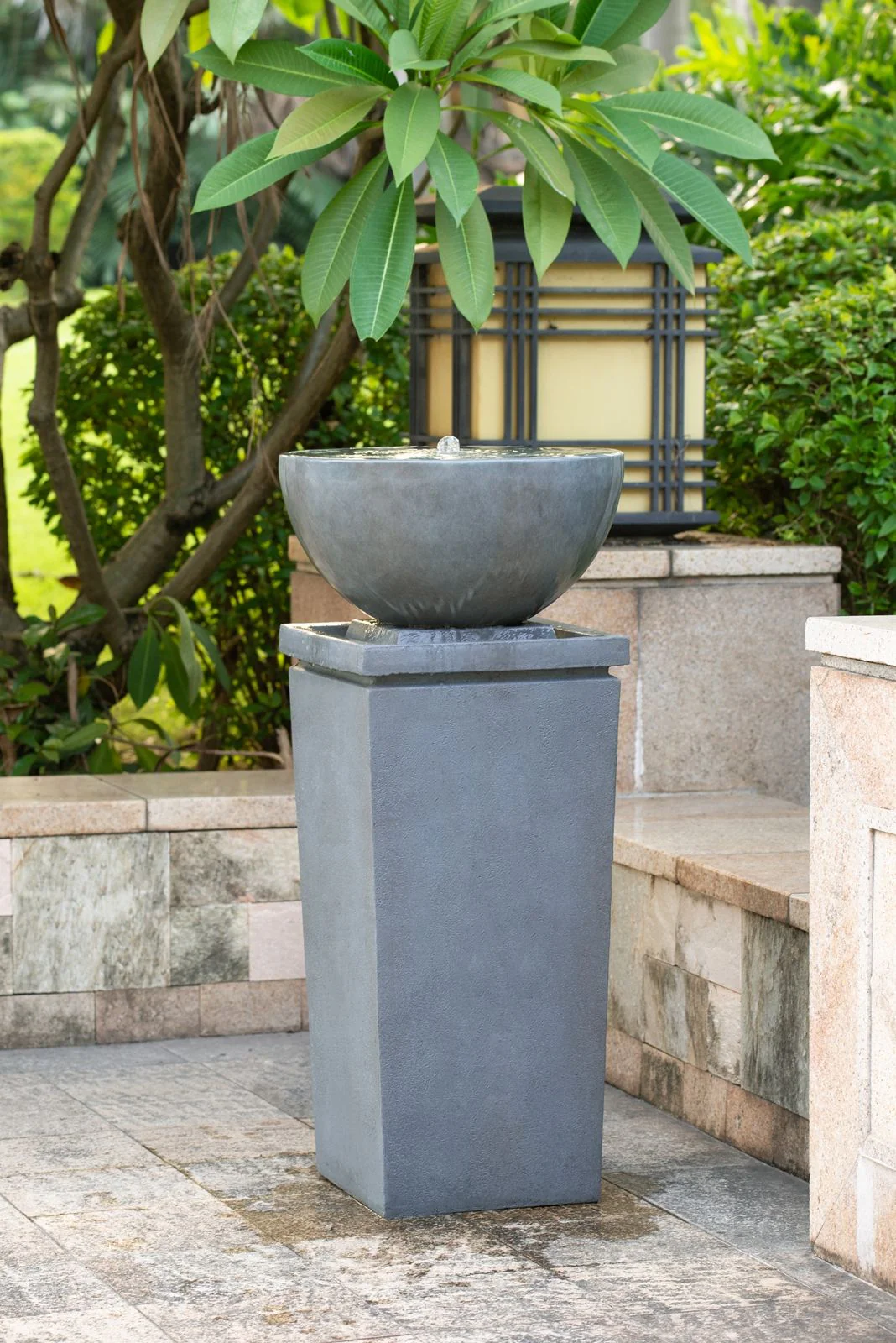 Zen Bowl Water Fountain Outdoor Bird Feeder and Garden Feature - Image 6