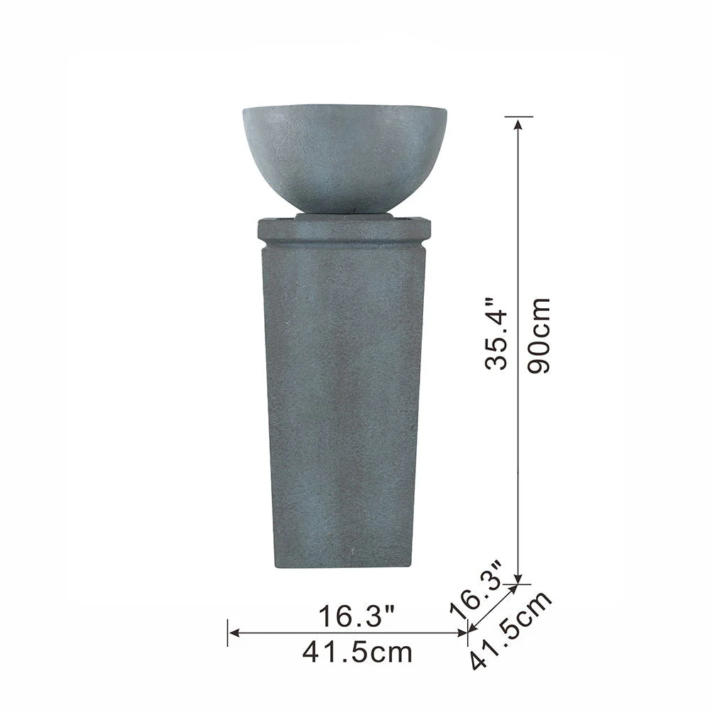 Zen Bowl Water Fountain Outdoor Bird Feeder and Garden Feature - Image 7