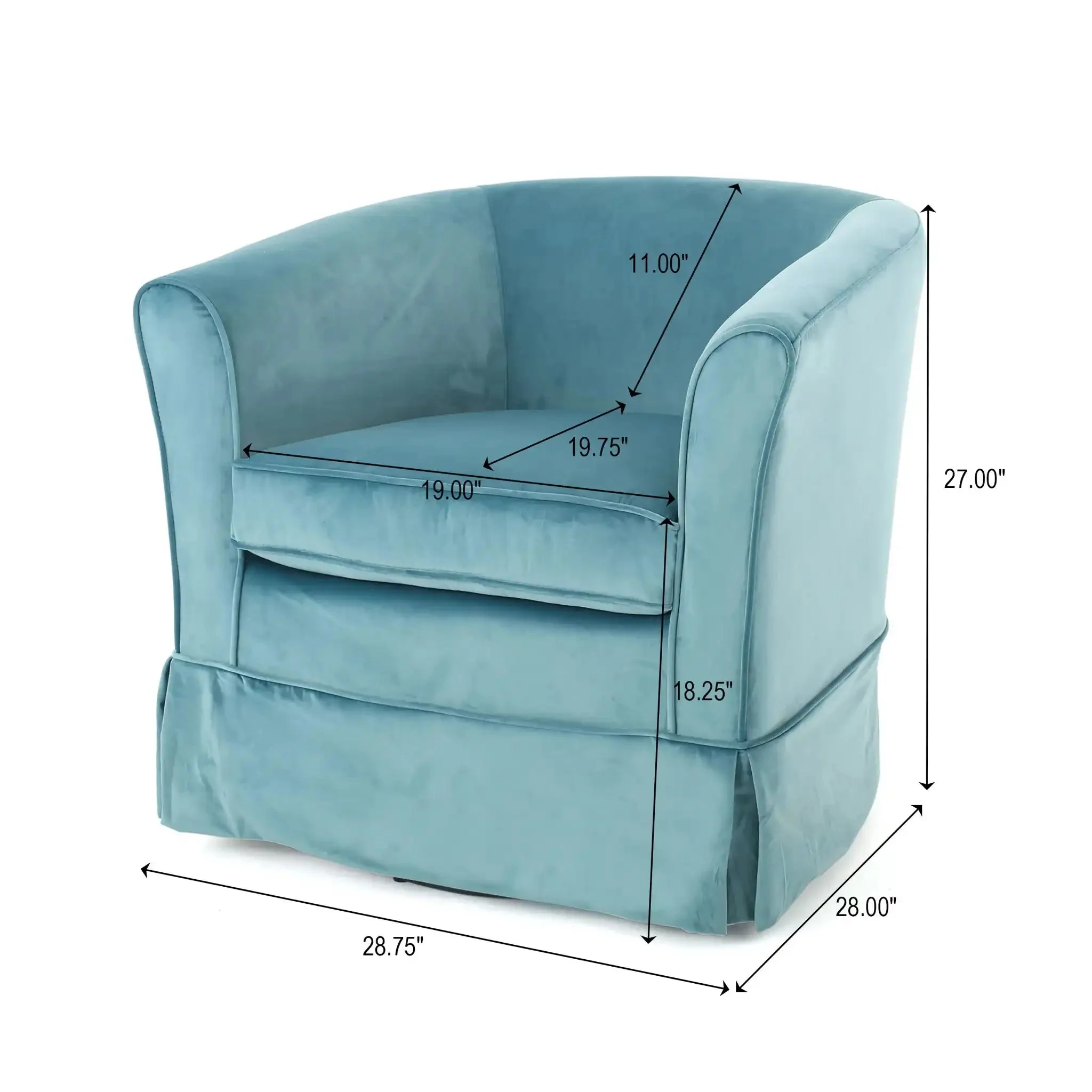 Zeniqua - Upholstered Swivel Chair With Loose Cover - Image 12