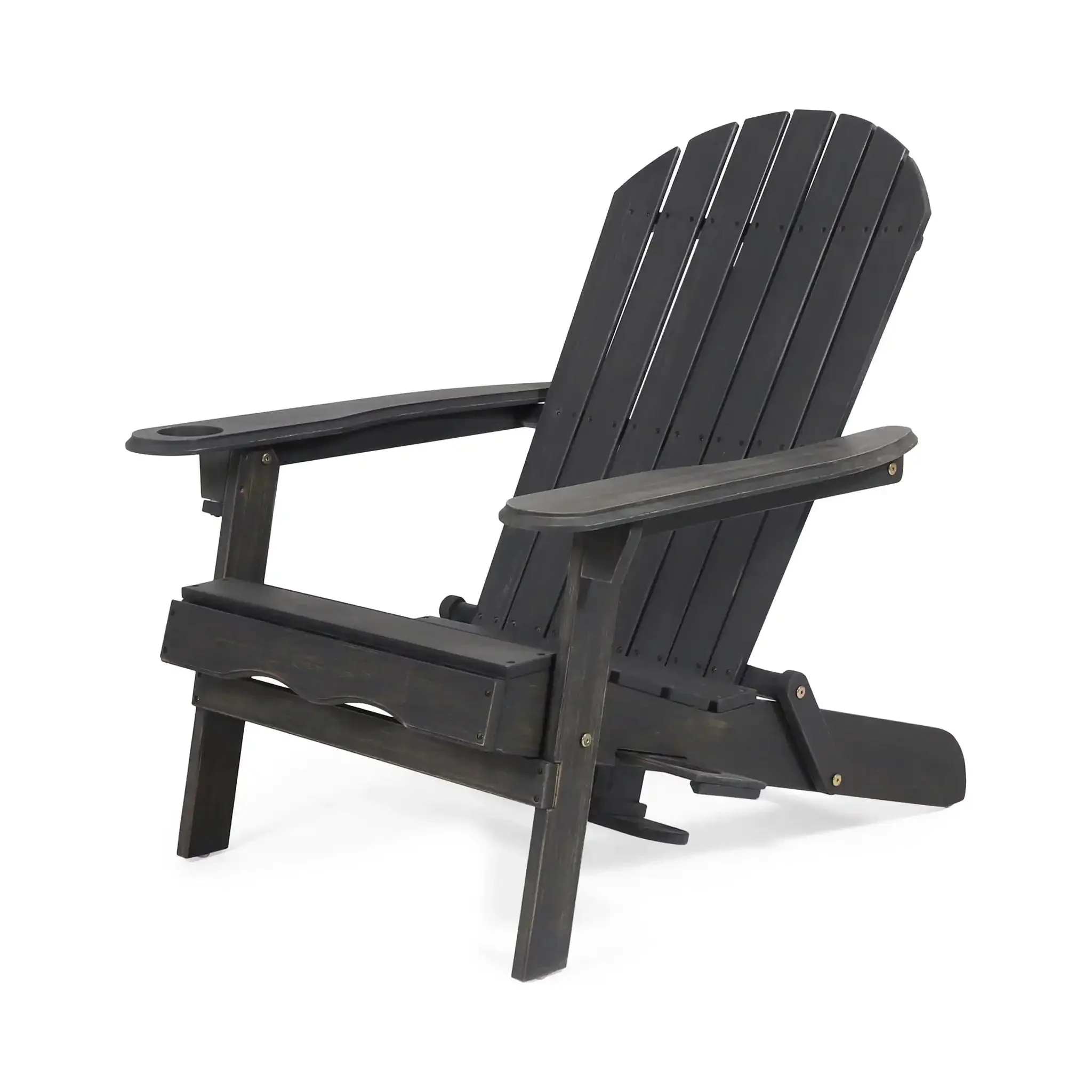 Zenithia - Outdoor Foldable Adirondack Chair With 2 Cup Holders - Image 3