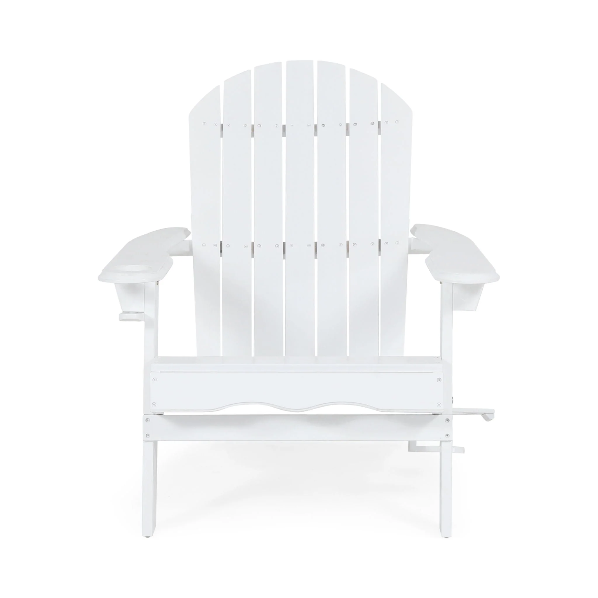 Zenithia - Outdoor Foldable Adirondack Chair With 2 Cup Holders - Image 4
