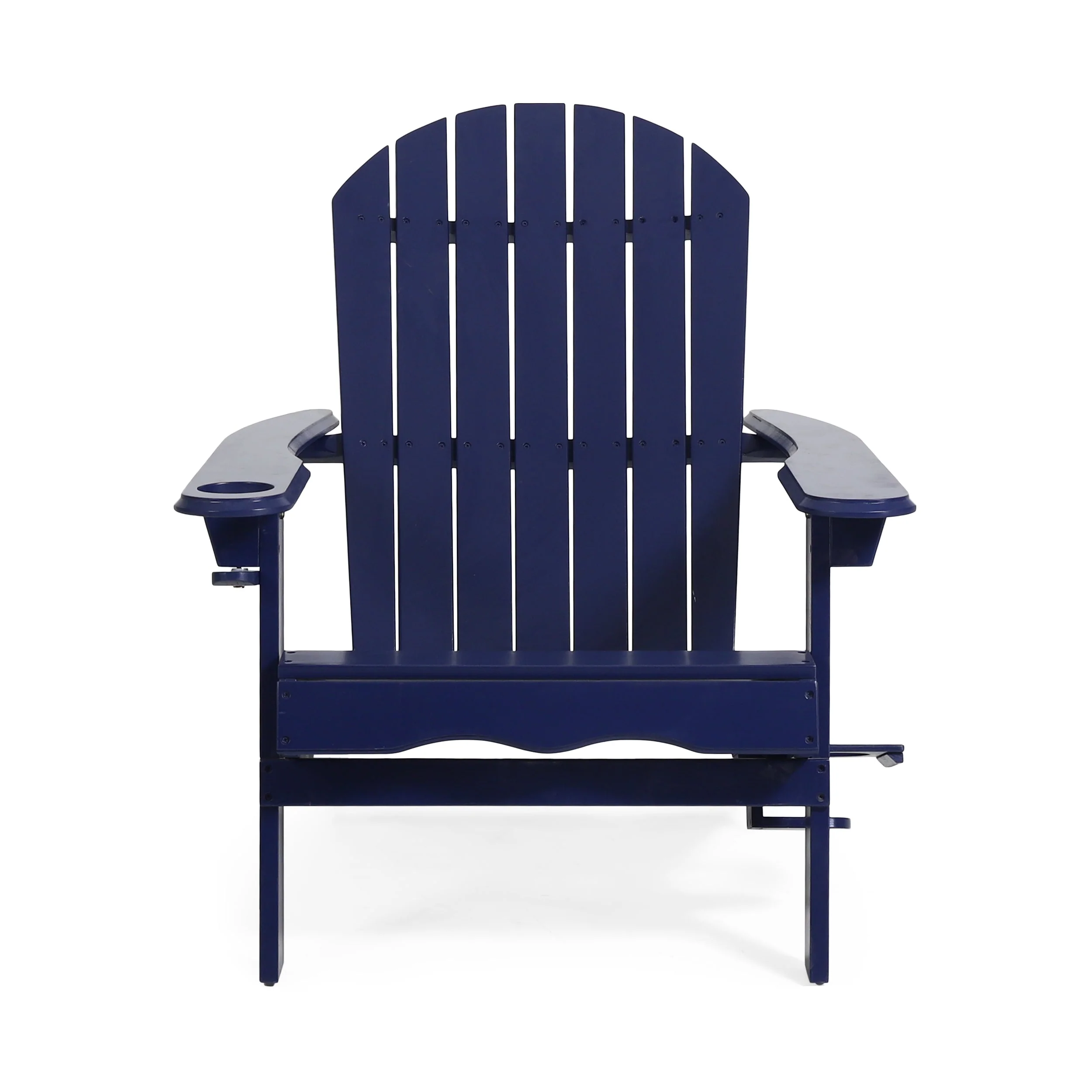 Zenithia Outdoor Foldable Adirondack Chair with 2 Cup Holders, Blue - Image 5