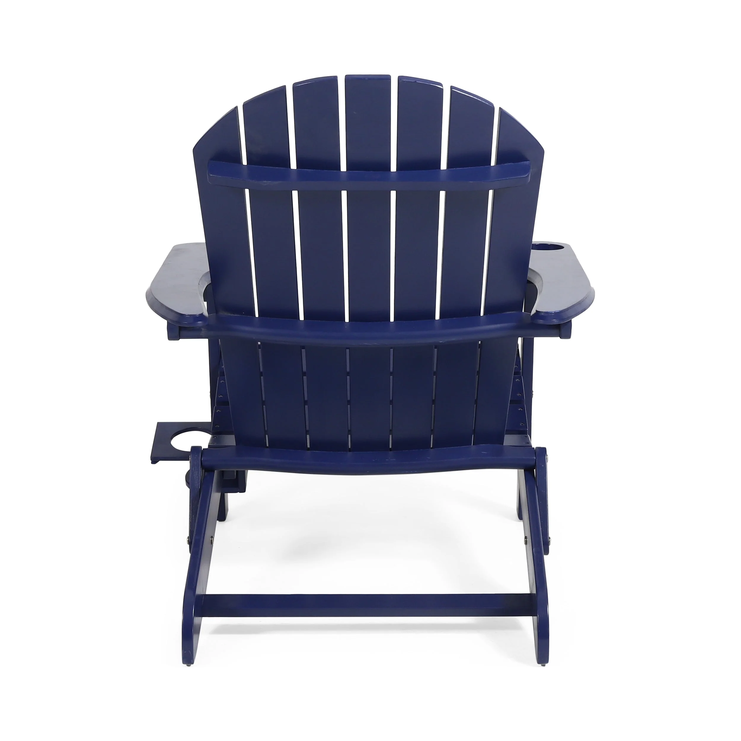 Zenithia Outdoor Foldable Adirondack Chair with 2 Cup Holders, Blue - Image 9