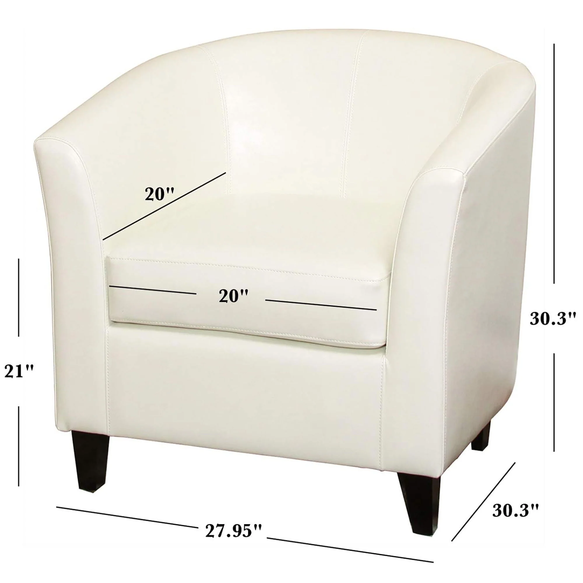 Zenithon Upholstered Club Chair With Rounded Back - Image 3