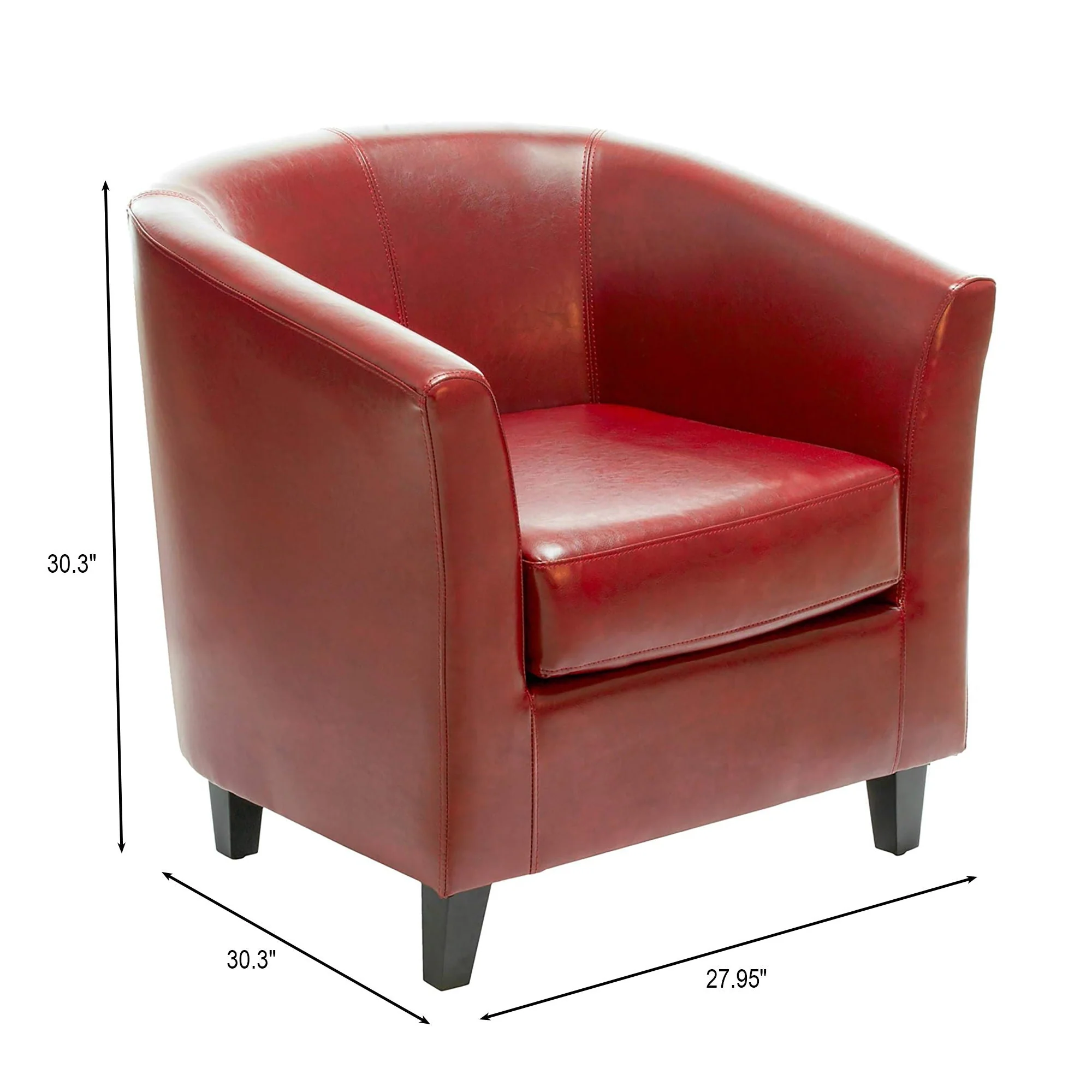 Zenithon Upholstered Club Chair With Rounded Back - Image 4