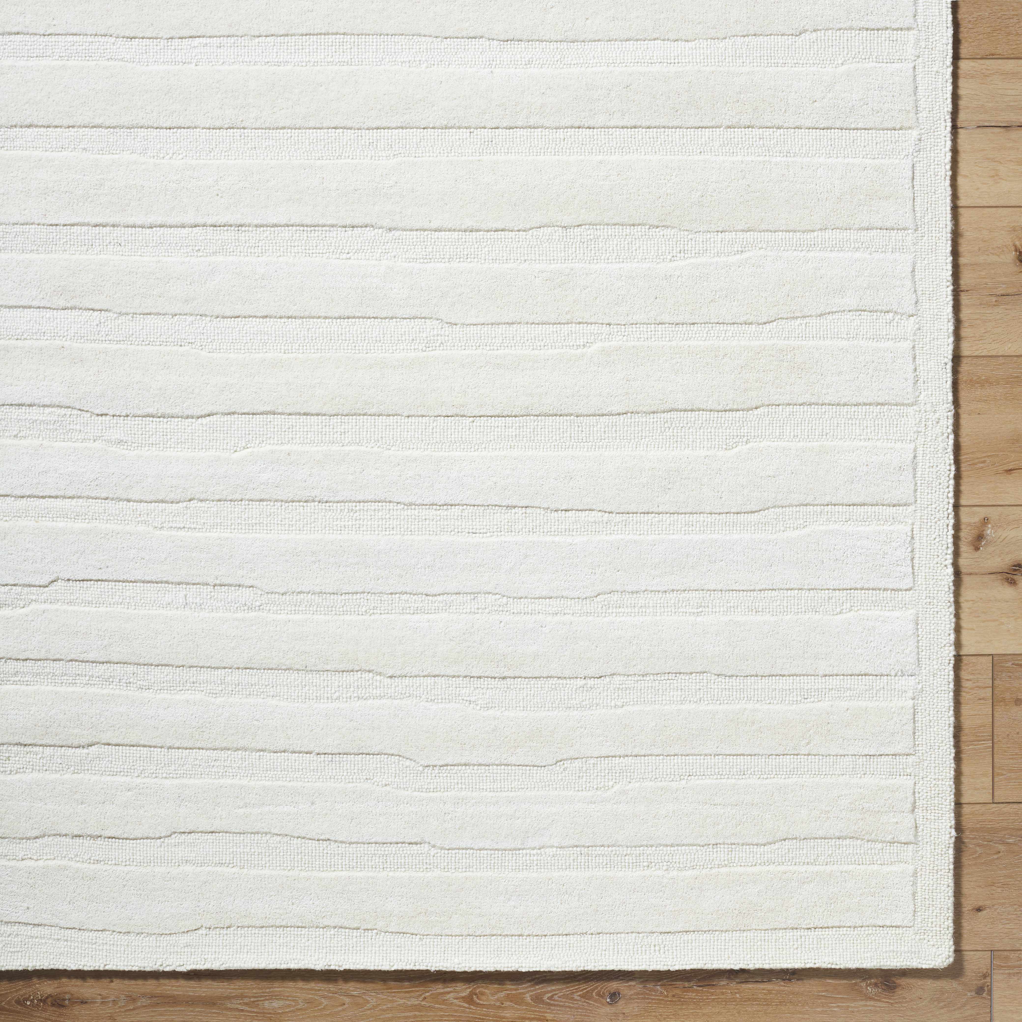 Zerah White Wool Area Rug - Image 5