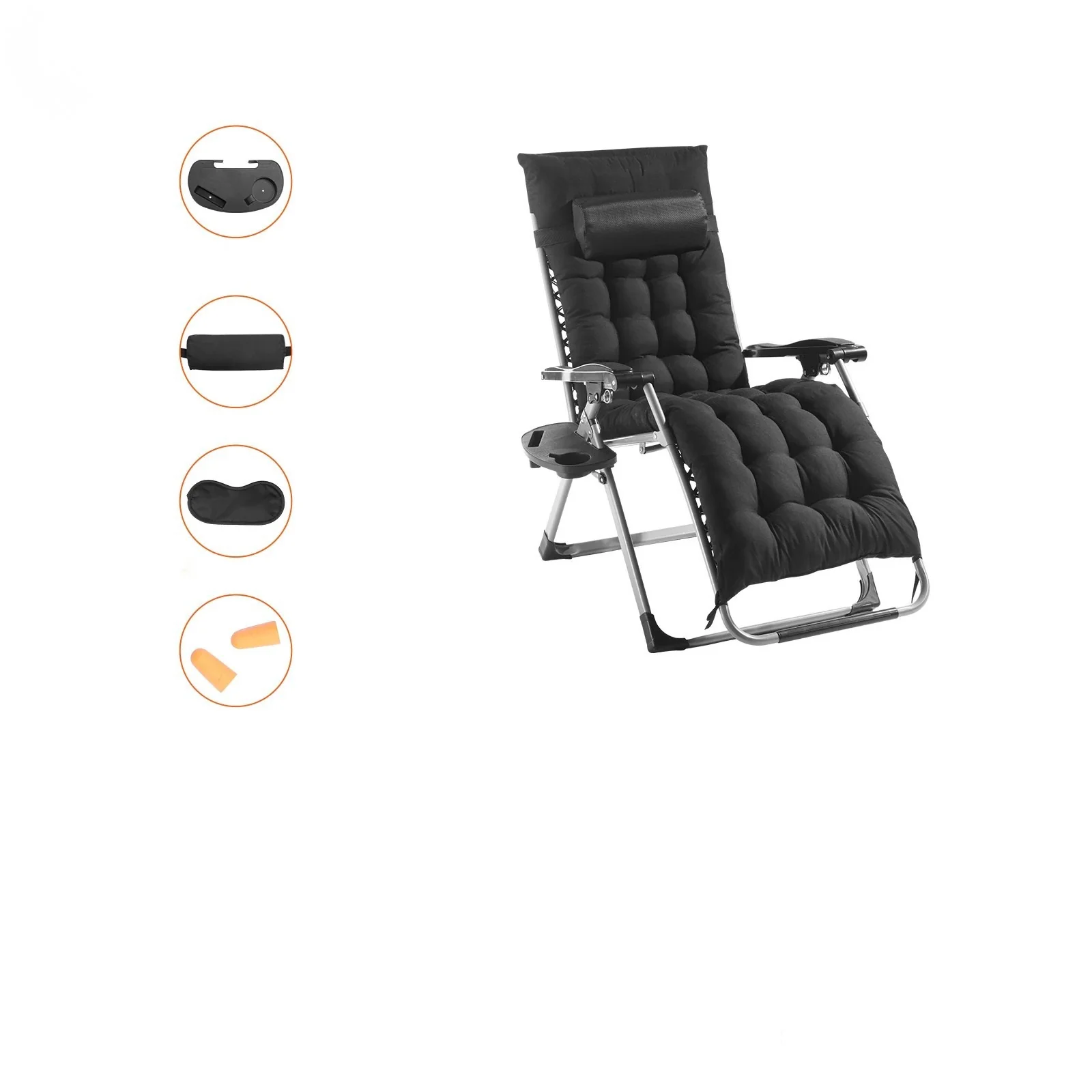 Zero Gravity Recliner Chair Adjustable Anti Gravity Lounge Chair with Cup Holder - Image 6