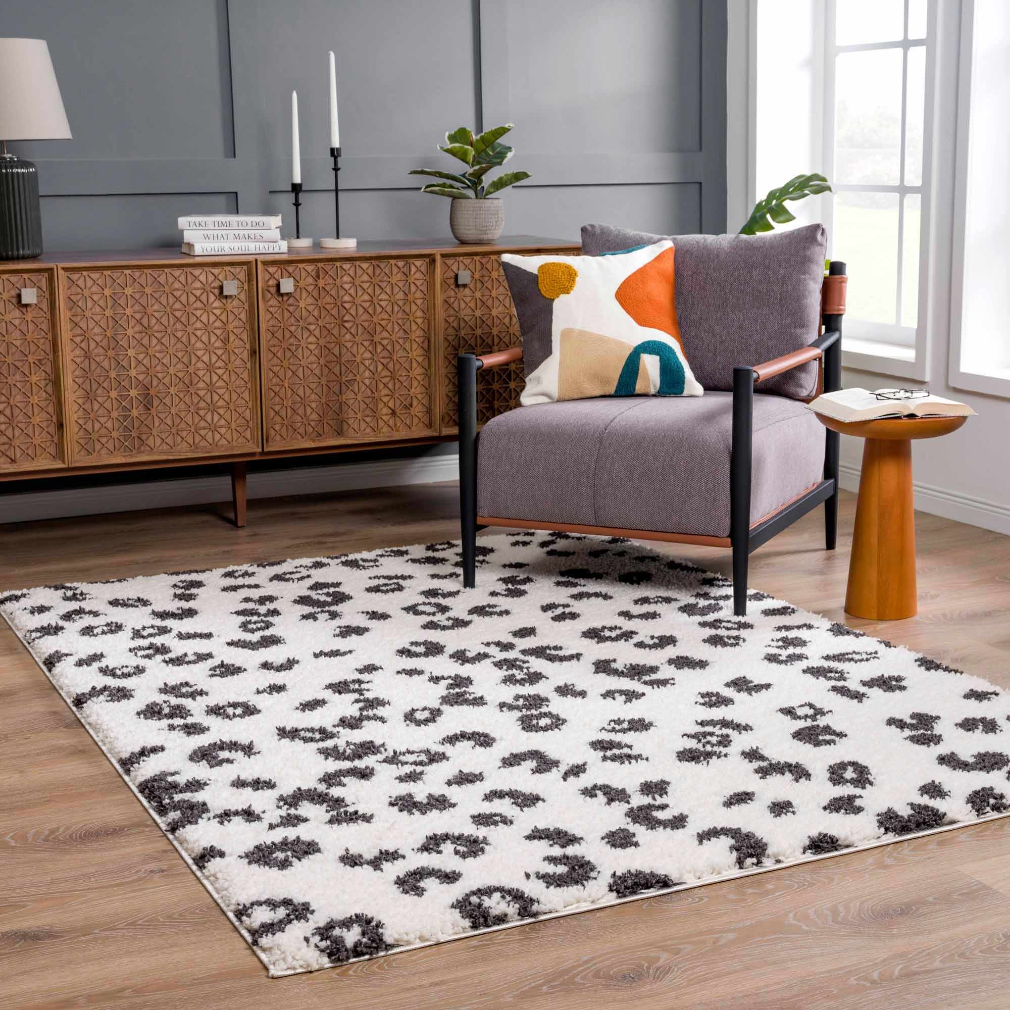 Zhen Black Spots Leopard Rug - Clearance - Image 12