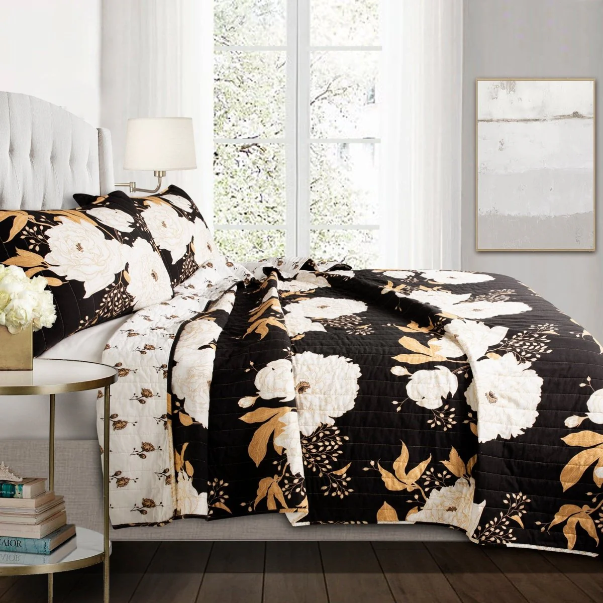 Zinnia Floral 3 Piece Quilt Set - Image 2