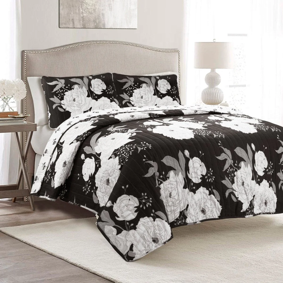 Zinnia Floral 3 Piece Quilt Set - Image 5