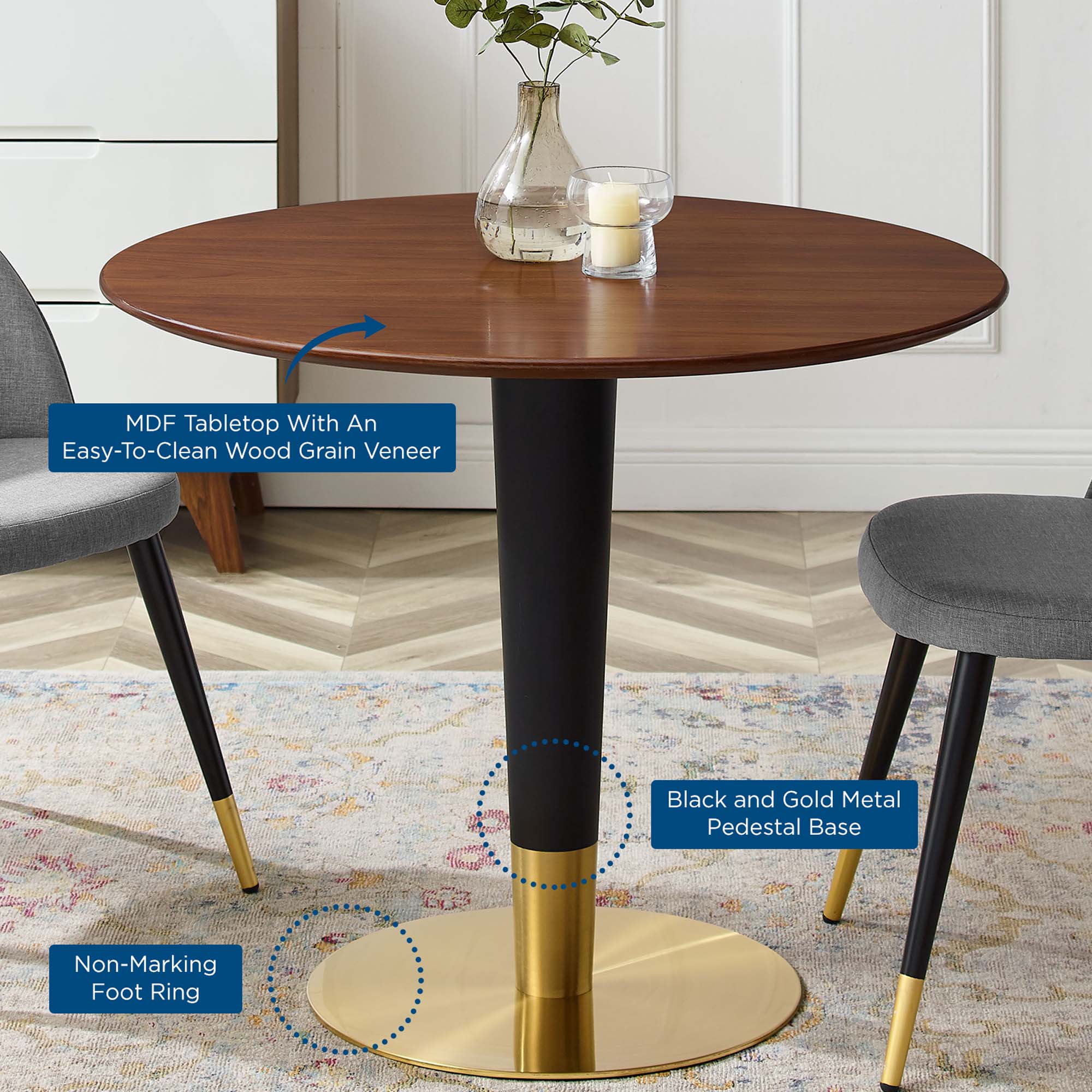 Zinque 36" Dining Table by Modway - Image 5