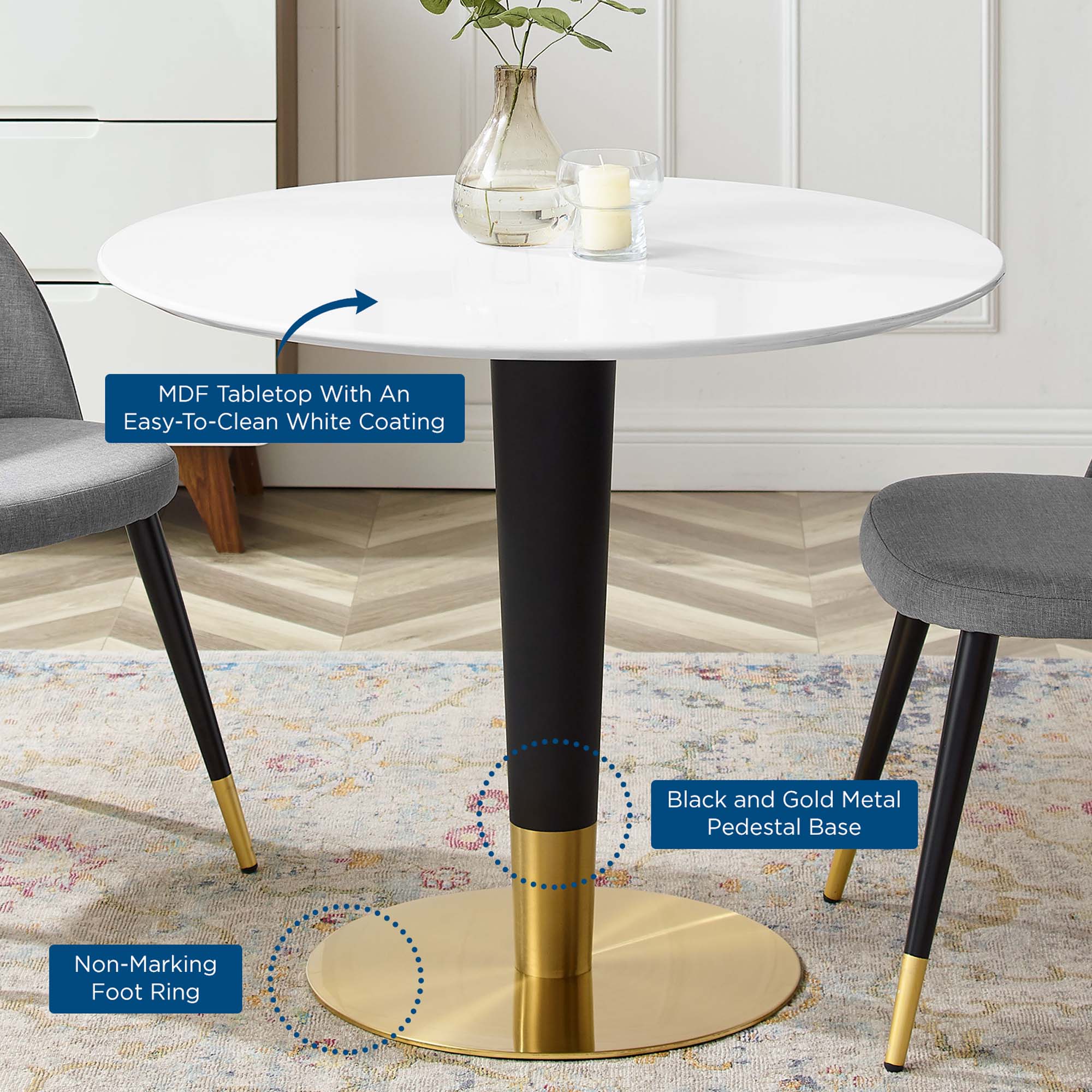 Zinque 36" Dining Table by Modway - Image 5