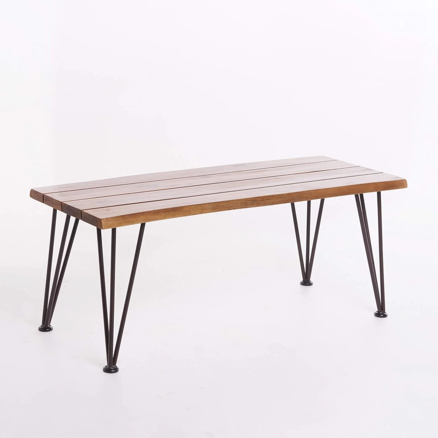 Zion Outdoor Industrial Iron And Coffee Table - Teak - Image 2