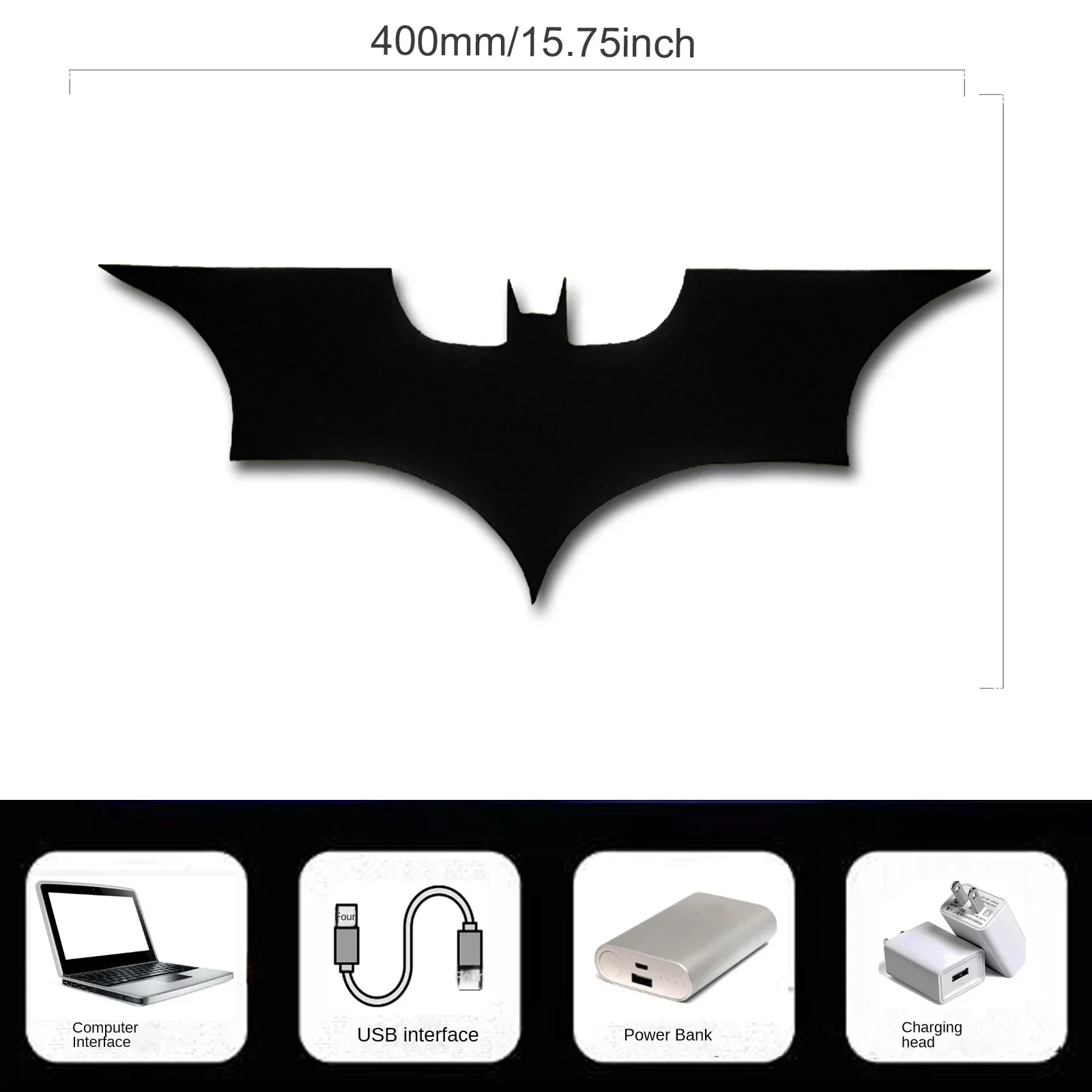ZK50 Color Changing LED Night Light Bat Wing Wall Lamp Remote Bedside Ambient Light - Image 6