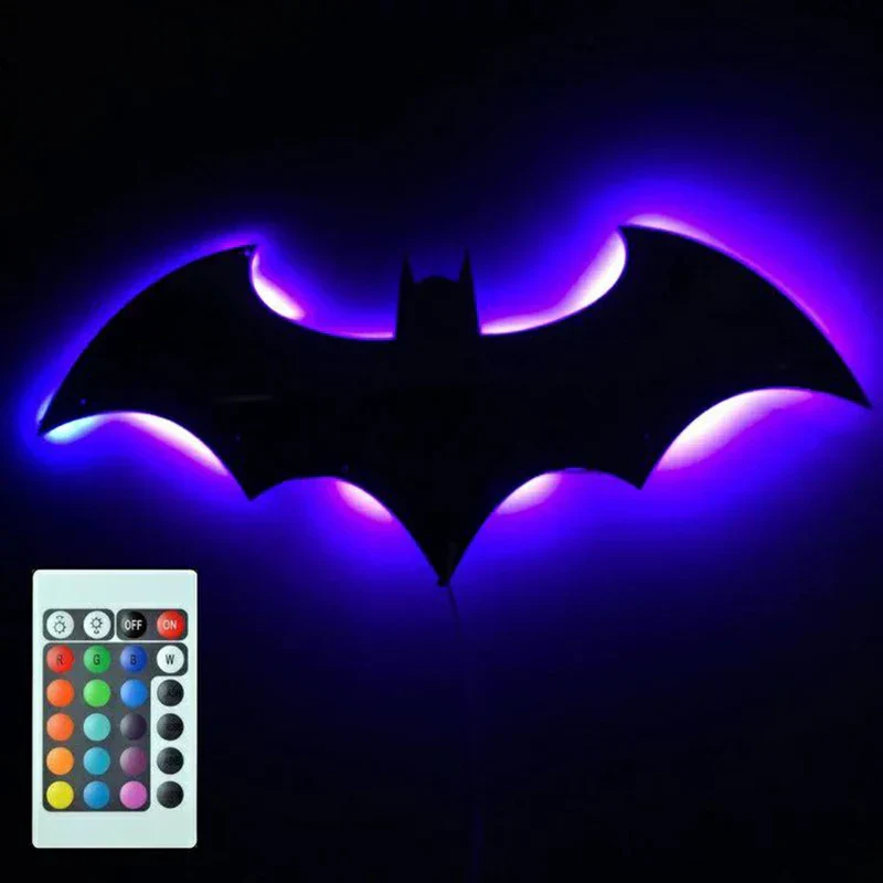 ZK50 Color Changing LED Night Light Bat Wing Wall Lamp Remote Bedside Ambient Light - Image 7
