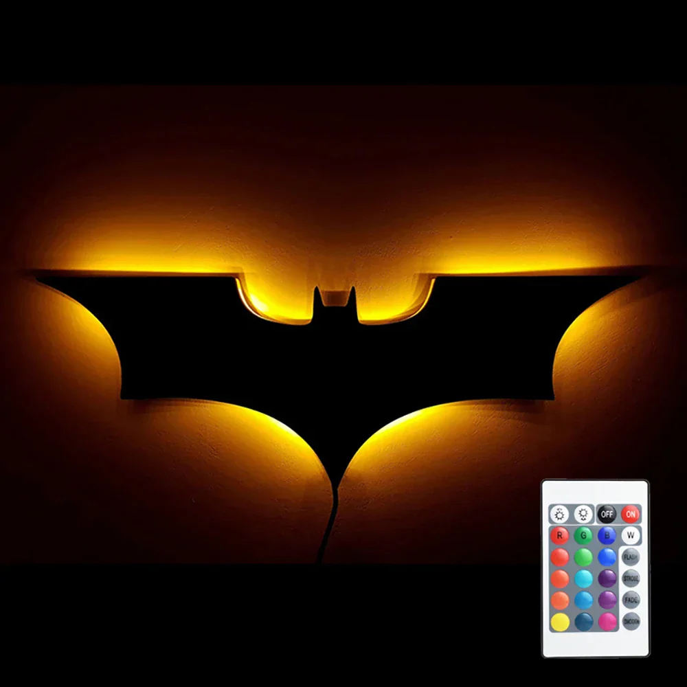 ZK50 Color Changing LED Night Light Bat Wing Wall Lamp Remote Bedside Ambient Light - Image 8