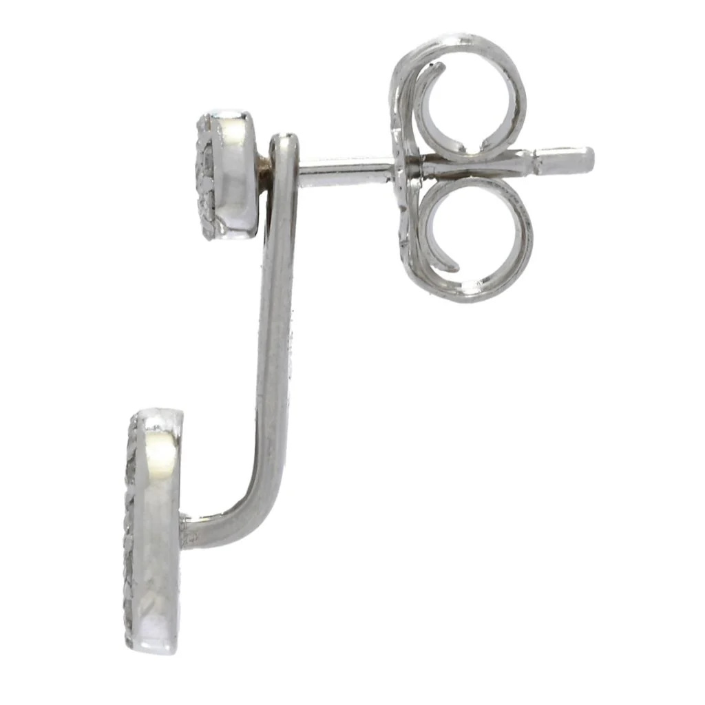 Zoey Blush Platinum Plated 0.56ctw Diamond Convertible Jacket Earrings - Image 2