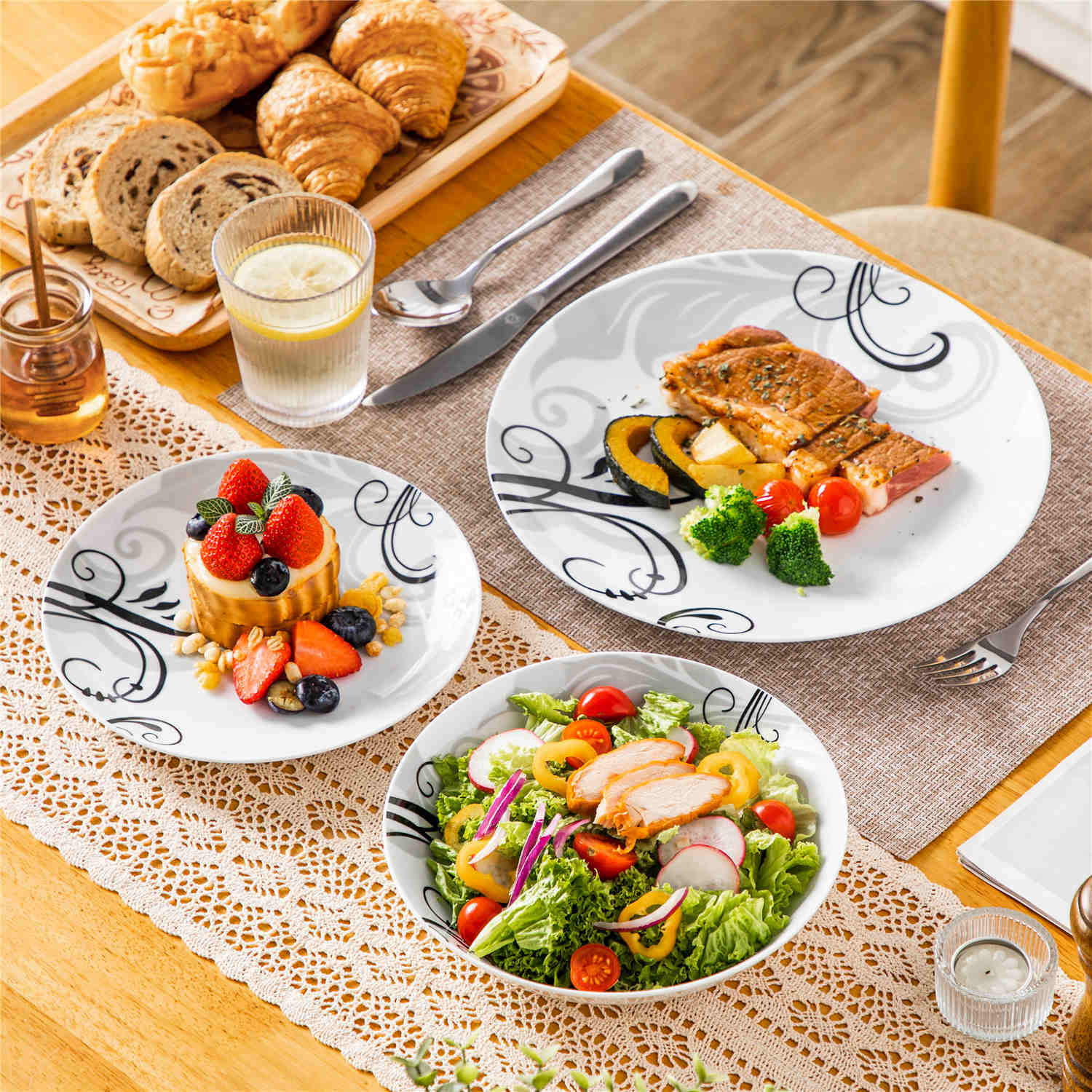 Zoey Round 18 Piece Dinnerware Set - Image 2