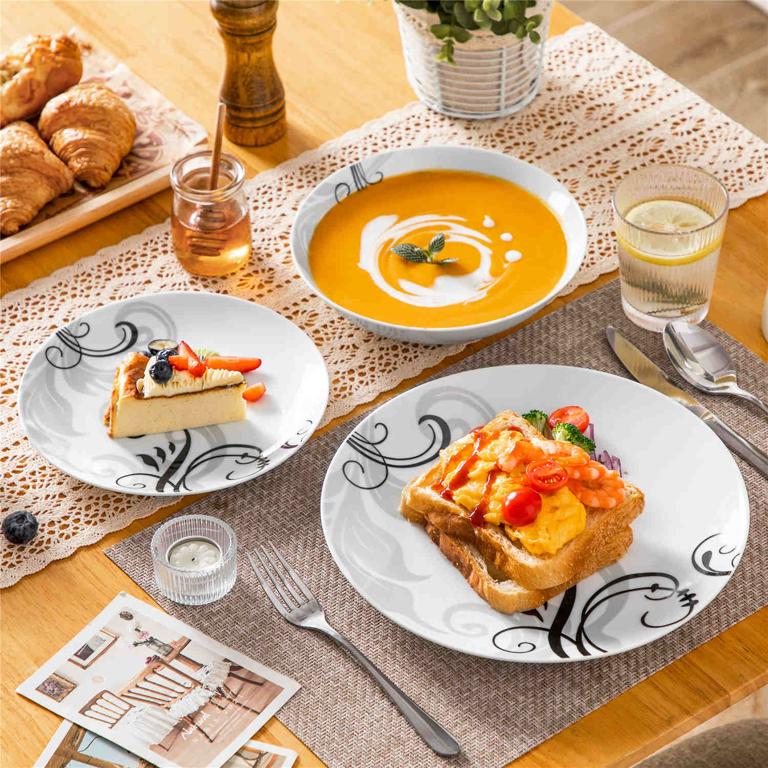 Zoey Round 18 Piece Dinnerware Set - Image 4