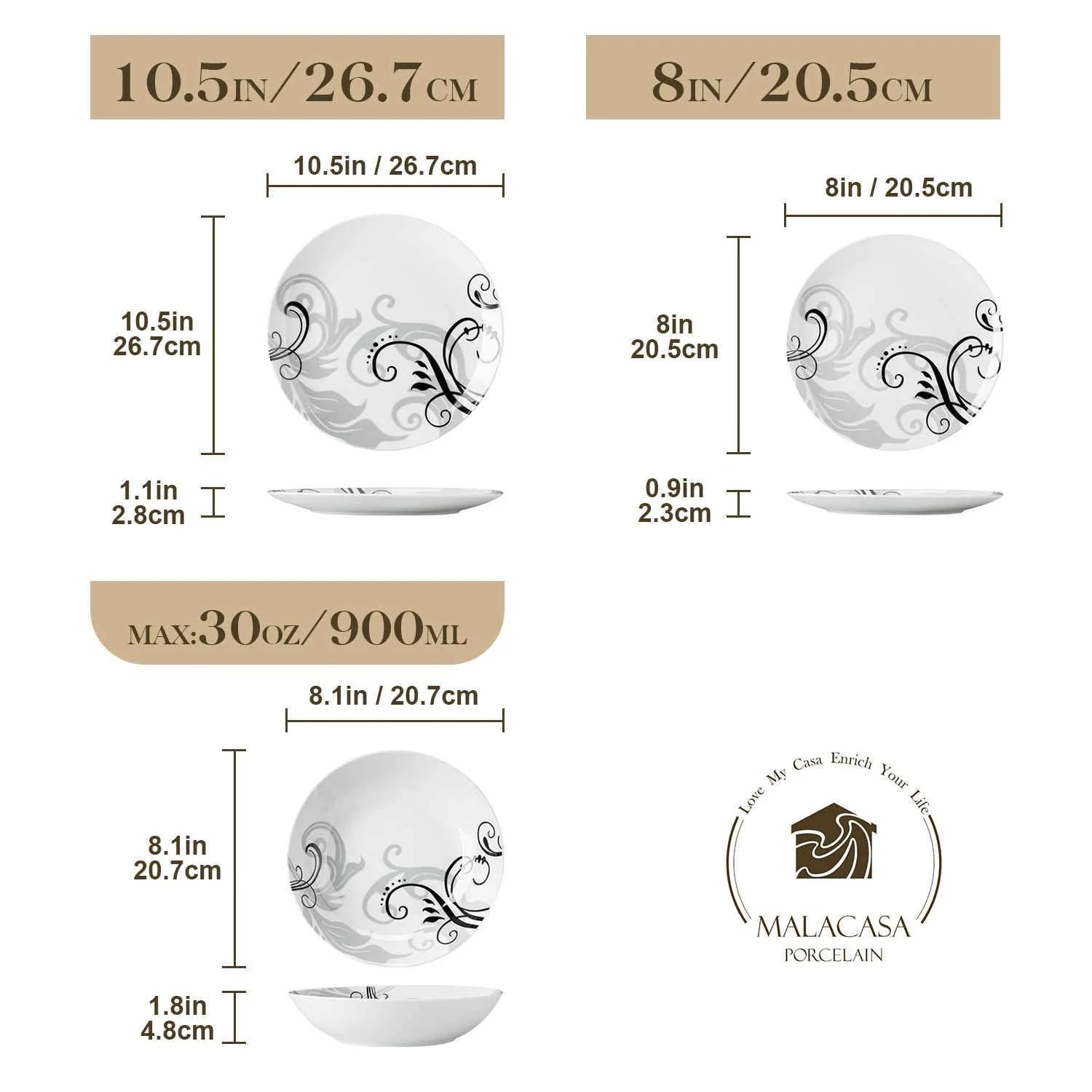 Zoey Round 18 Piece Dinnerware Set - Image 8