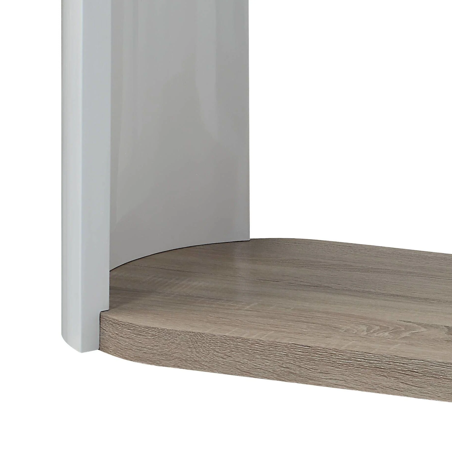 Zoma - High Gloss Sofa Table - Oak / White - Image 3