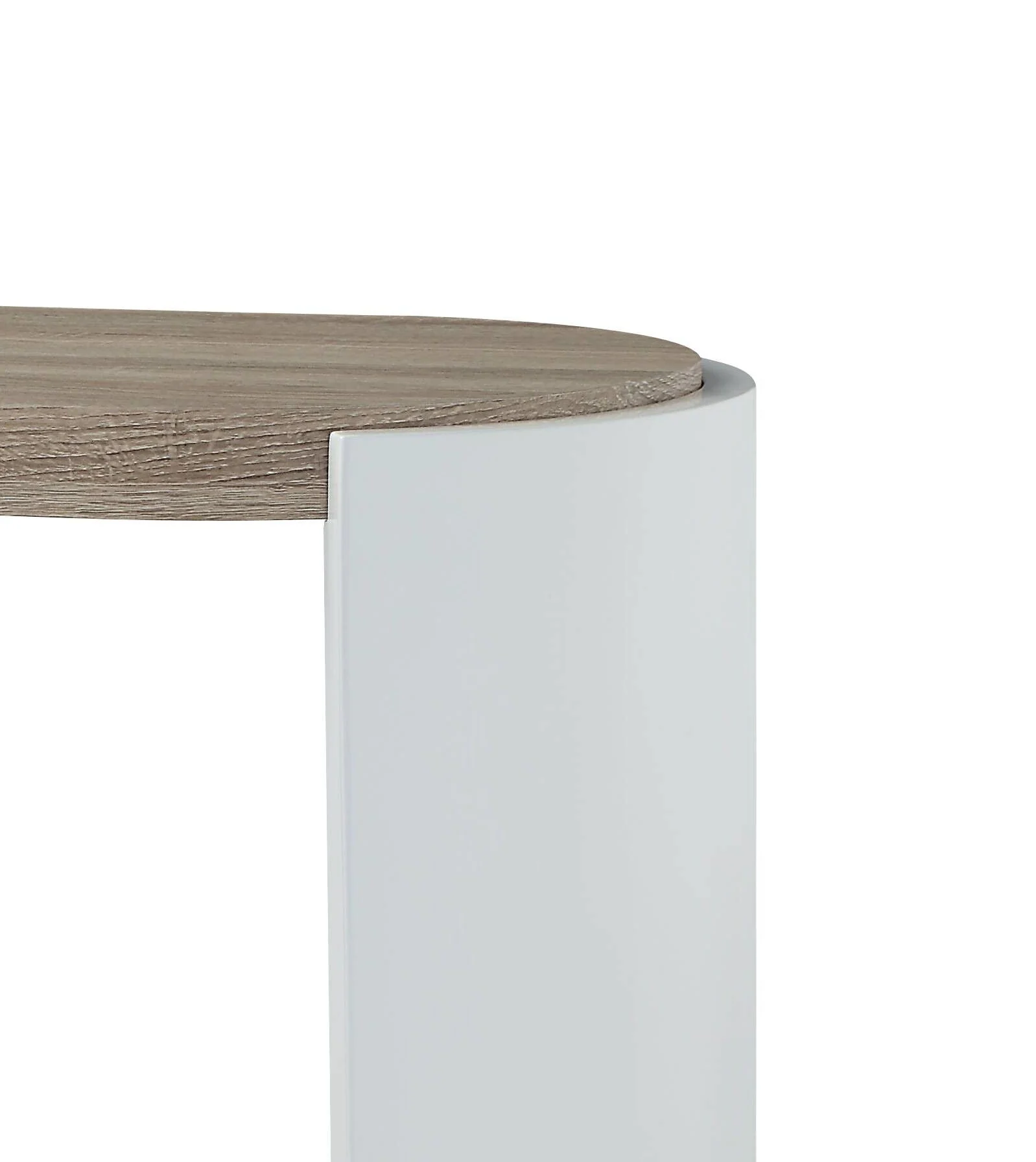 Zoma - High Gloss Sofa Table - Oak / White - Image 4