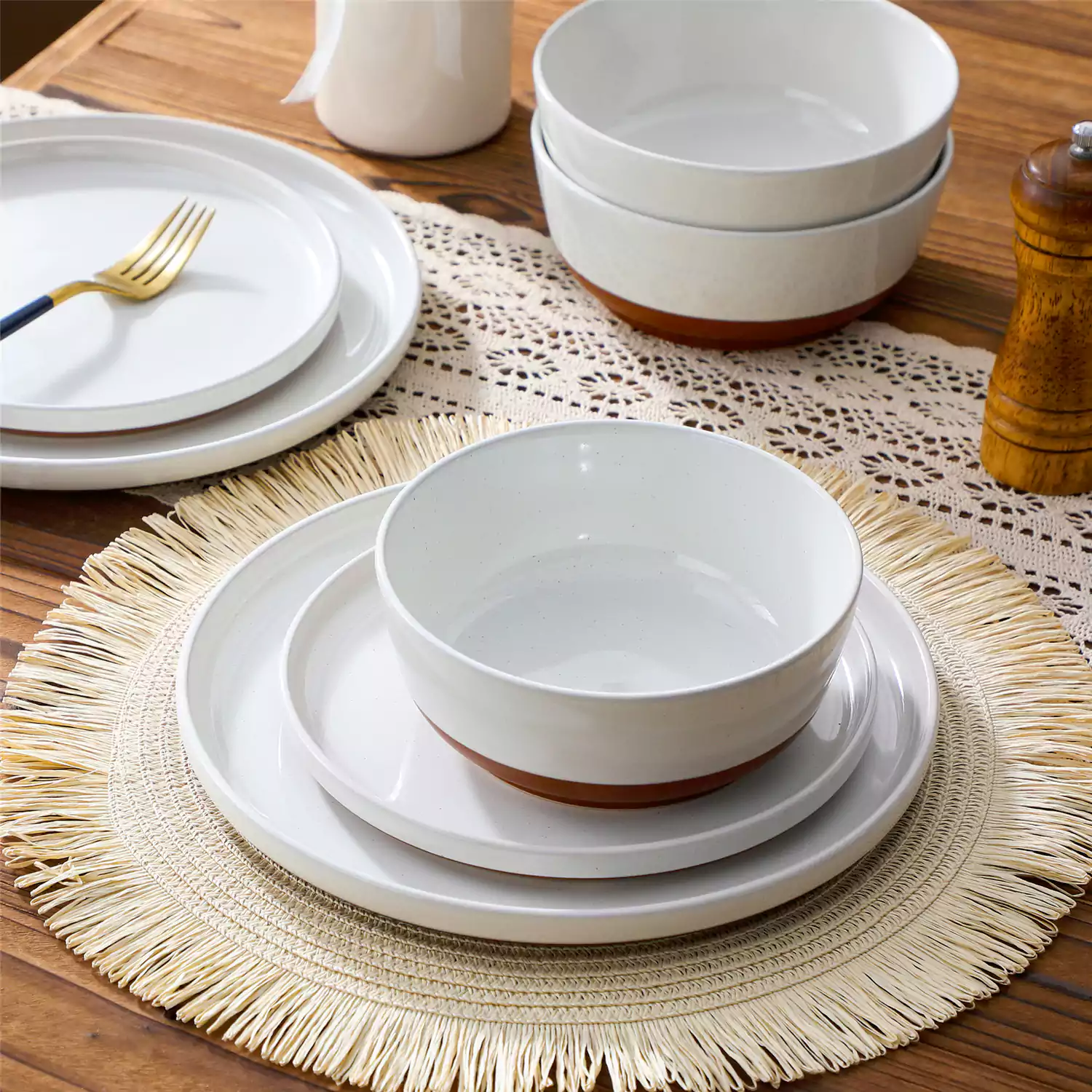 Zora 12 Piece Dinnerware Set - Image 4