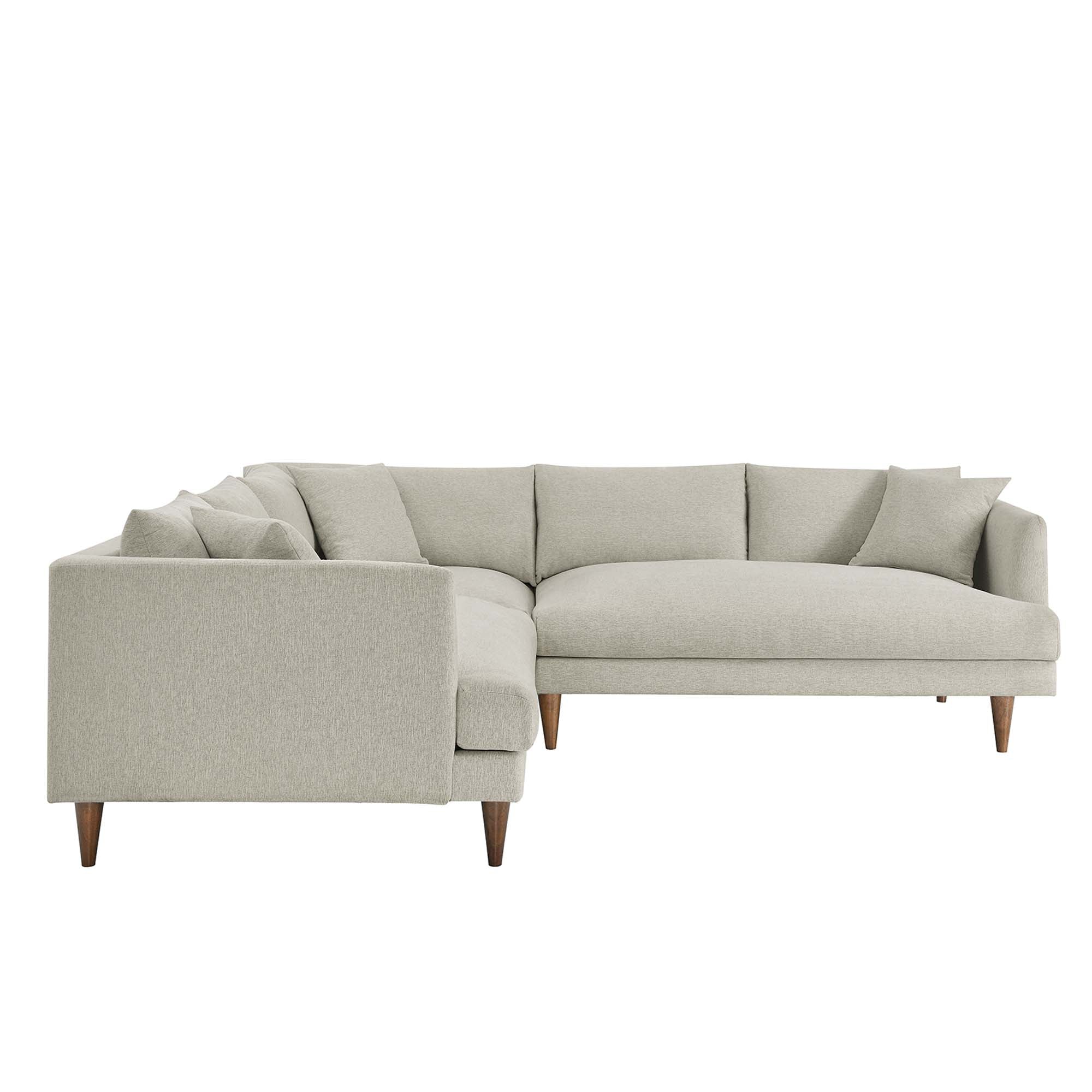 Zoya 3 Piece Down Filled Overstuffed Sectional Sofa by Modway - Image 4