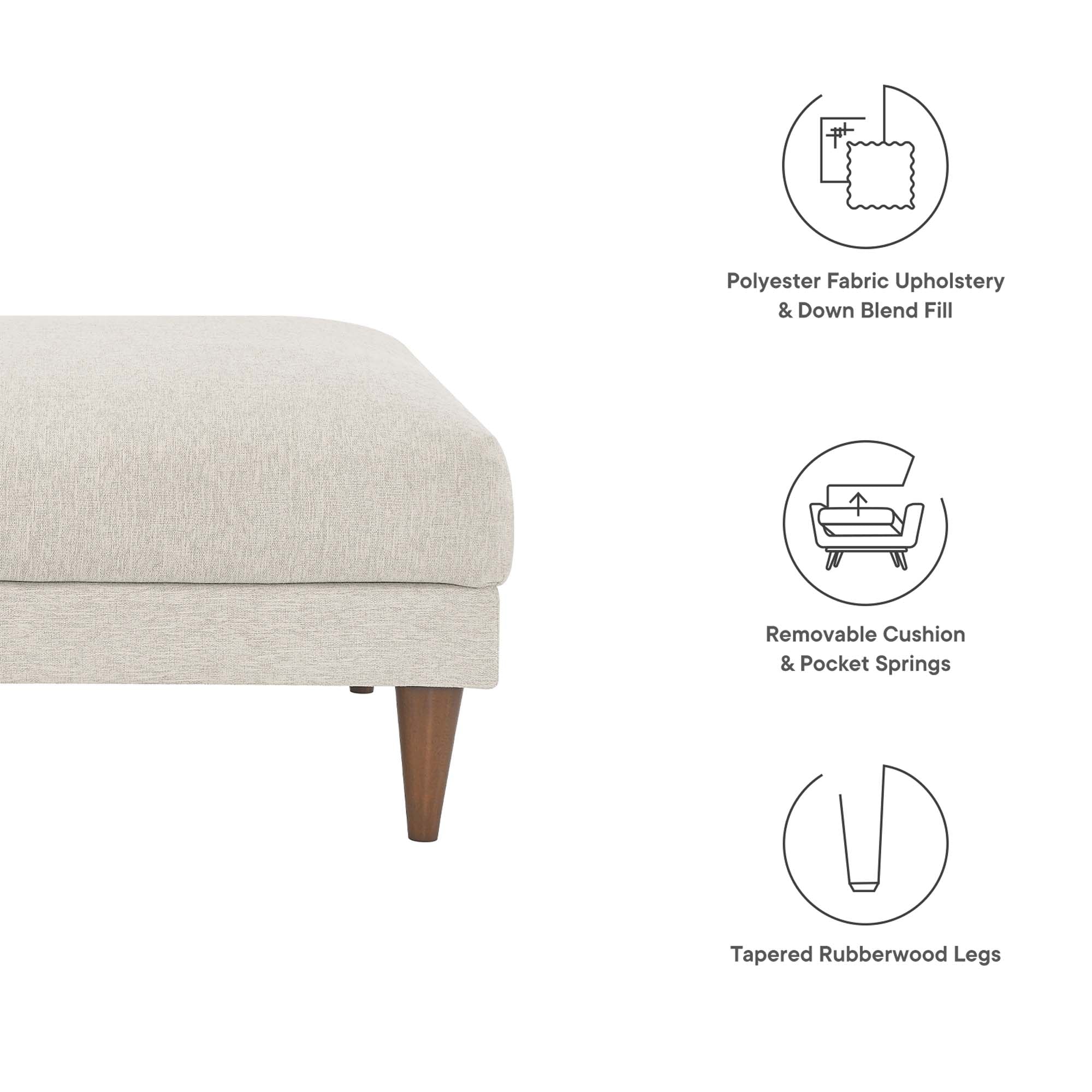 Zoya Down Filled Overstuffed Ottoman by Modway - Image 3