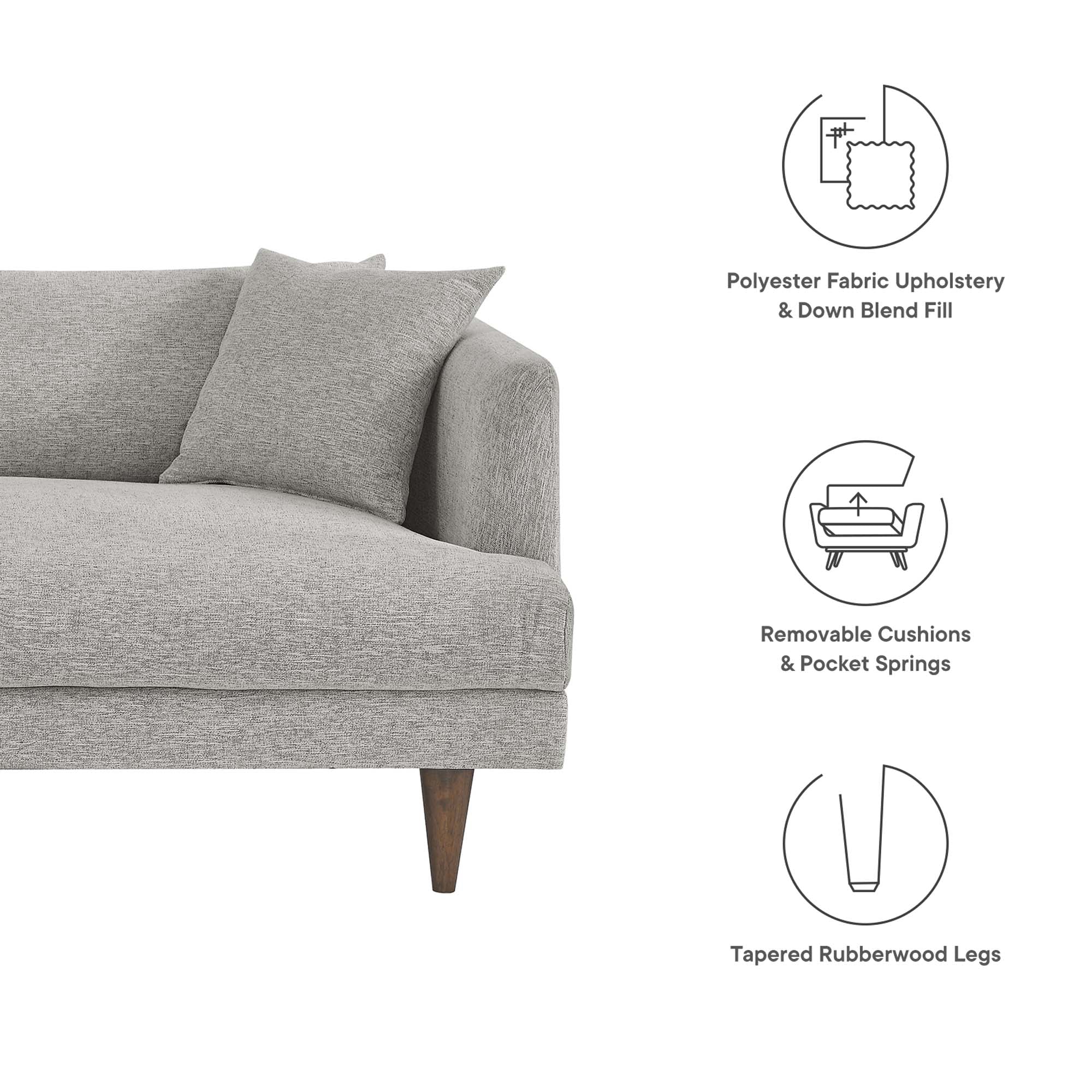 Zoya Down Filled Overstuffed Sofa by Modway - Image 2
