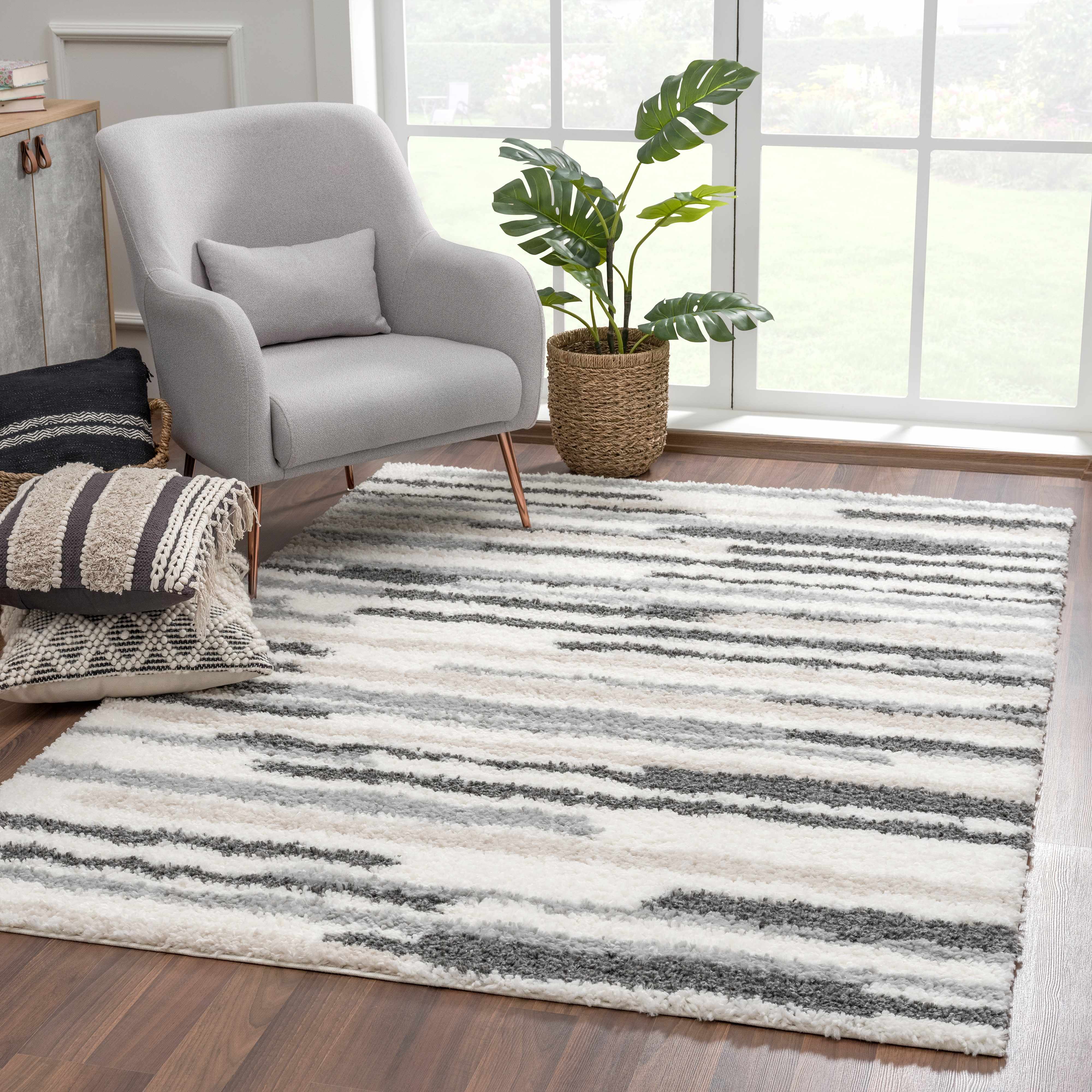 Zoya Irregular Striped Area Rug - Image 2