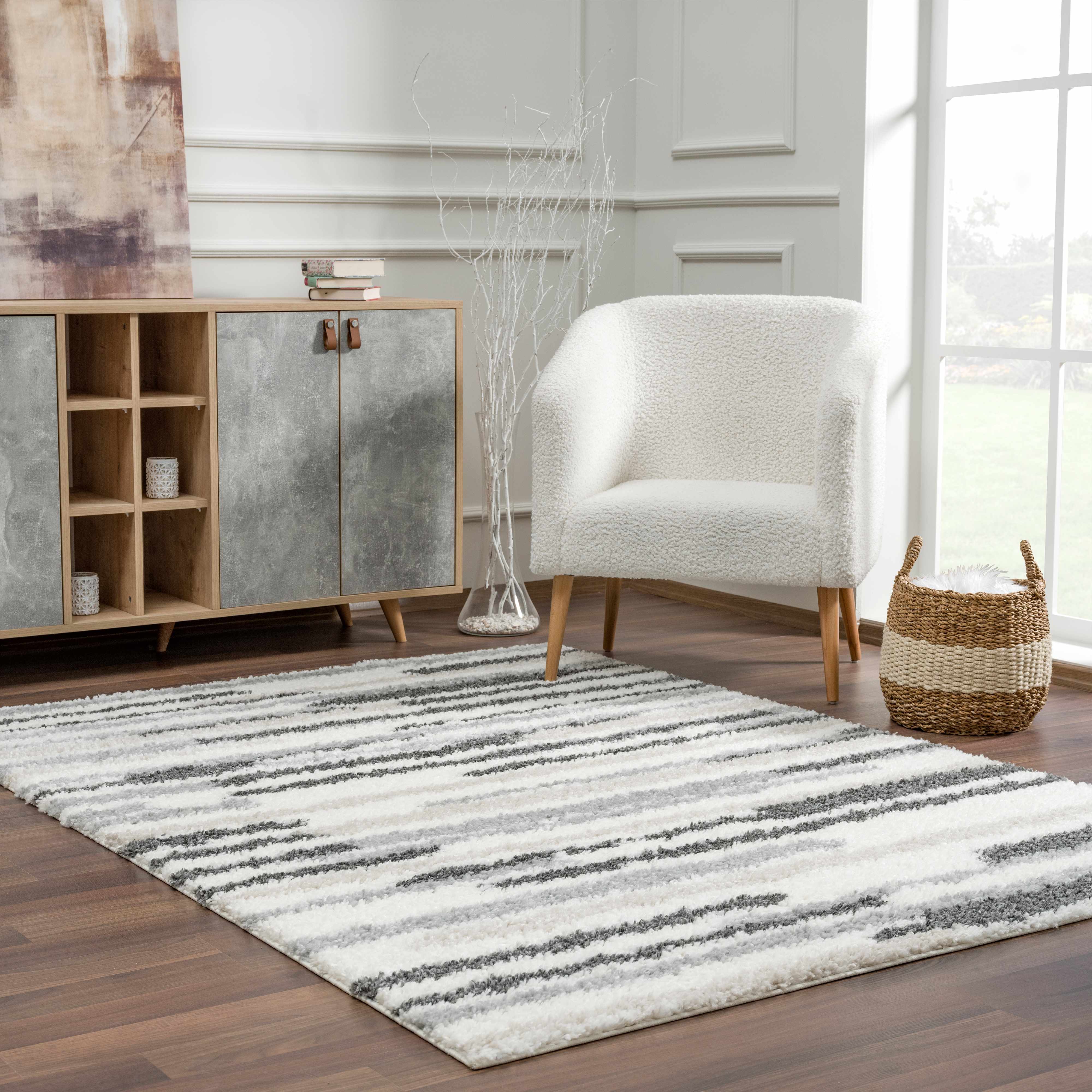 Zoya Irregular Striped Area Rug - Image 3