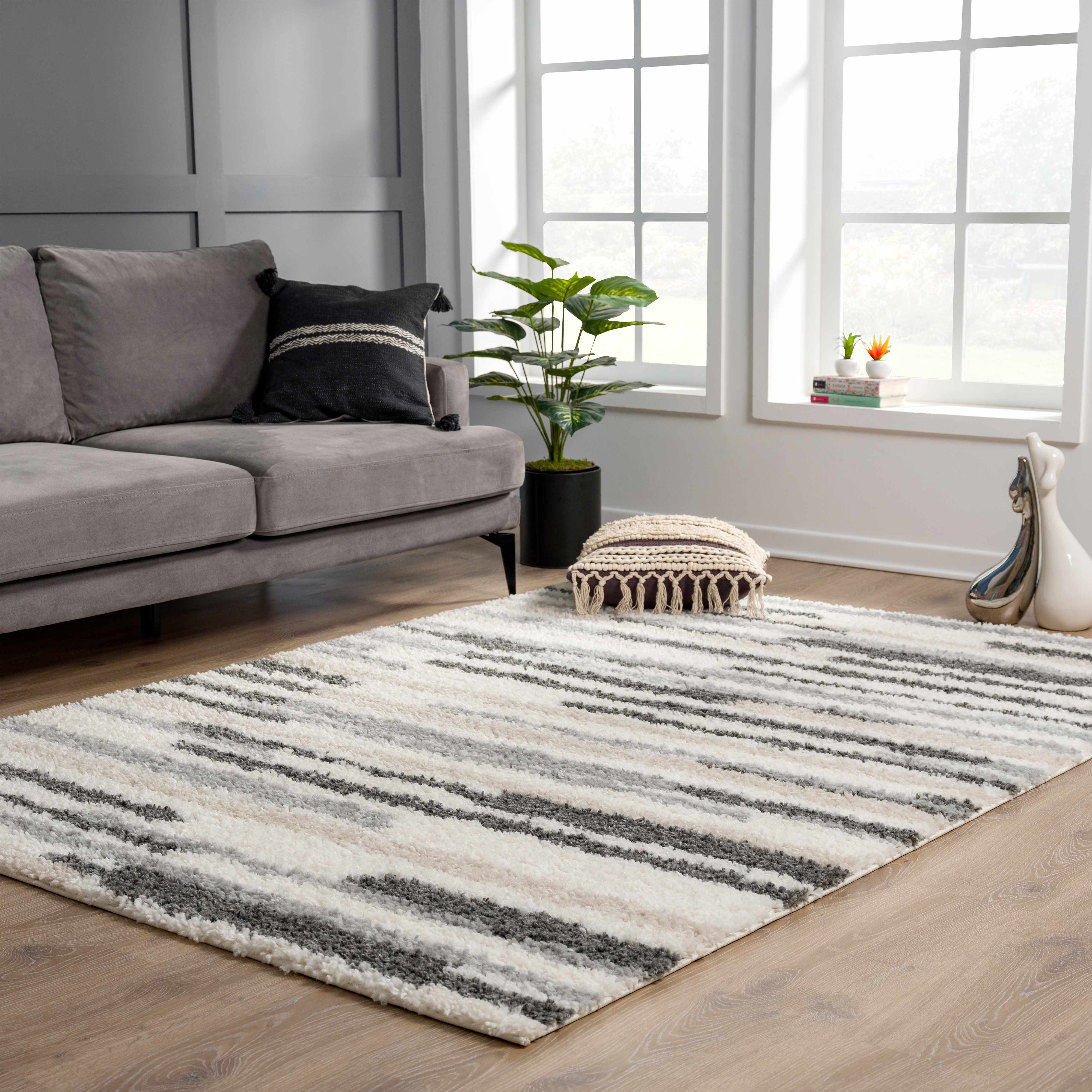 Zoya Irregular Striped Area Rug - Image 4