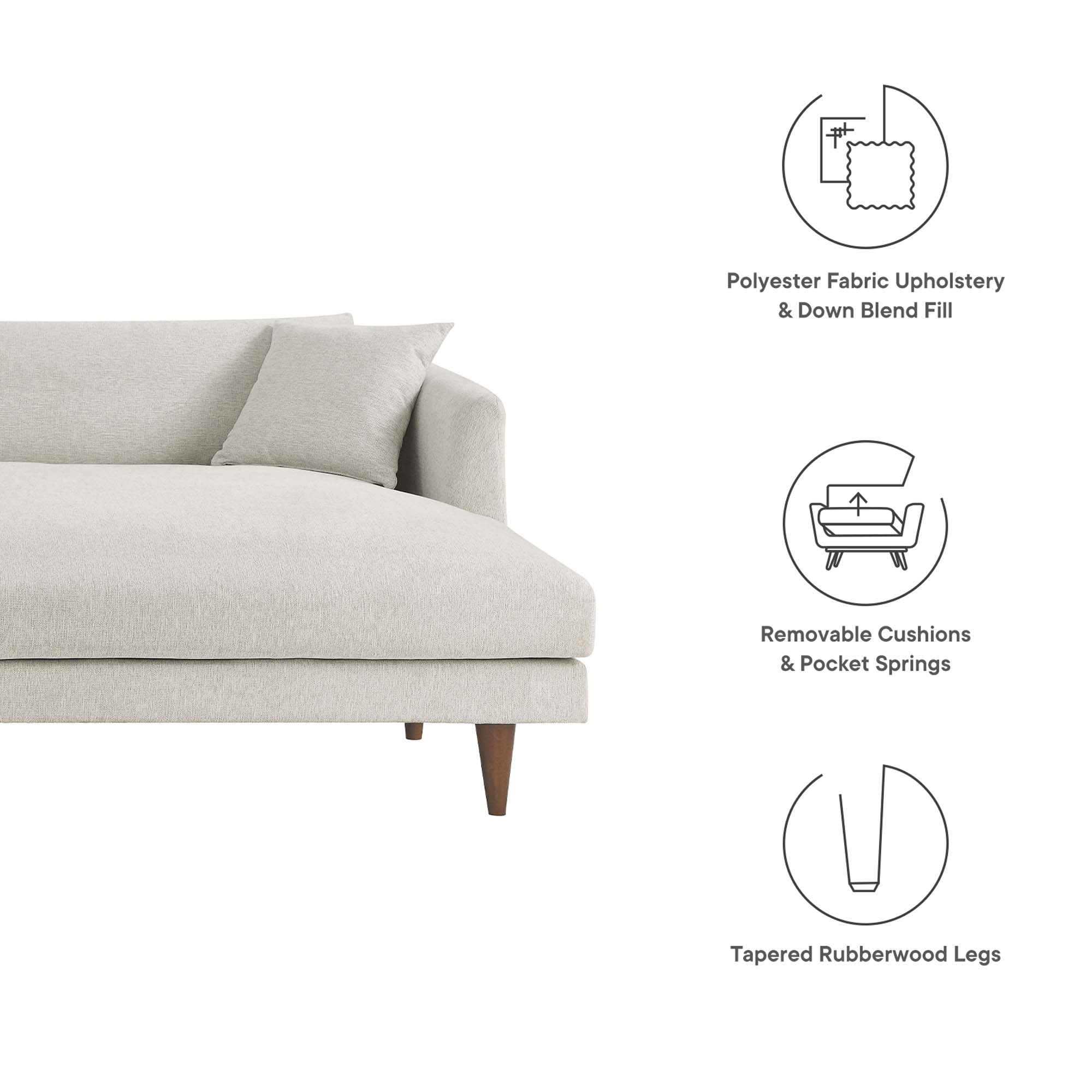 Zoya Right-Facing Down Filled Overstuffed Sectional Sofa by Modway - Image 10
