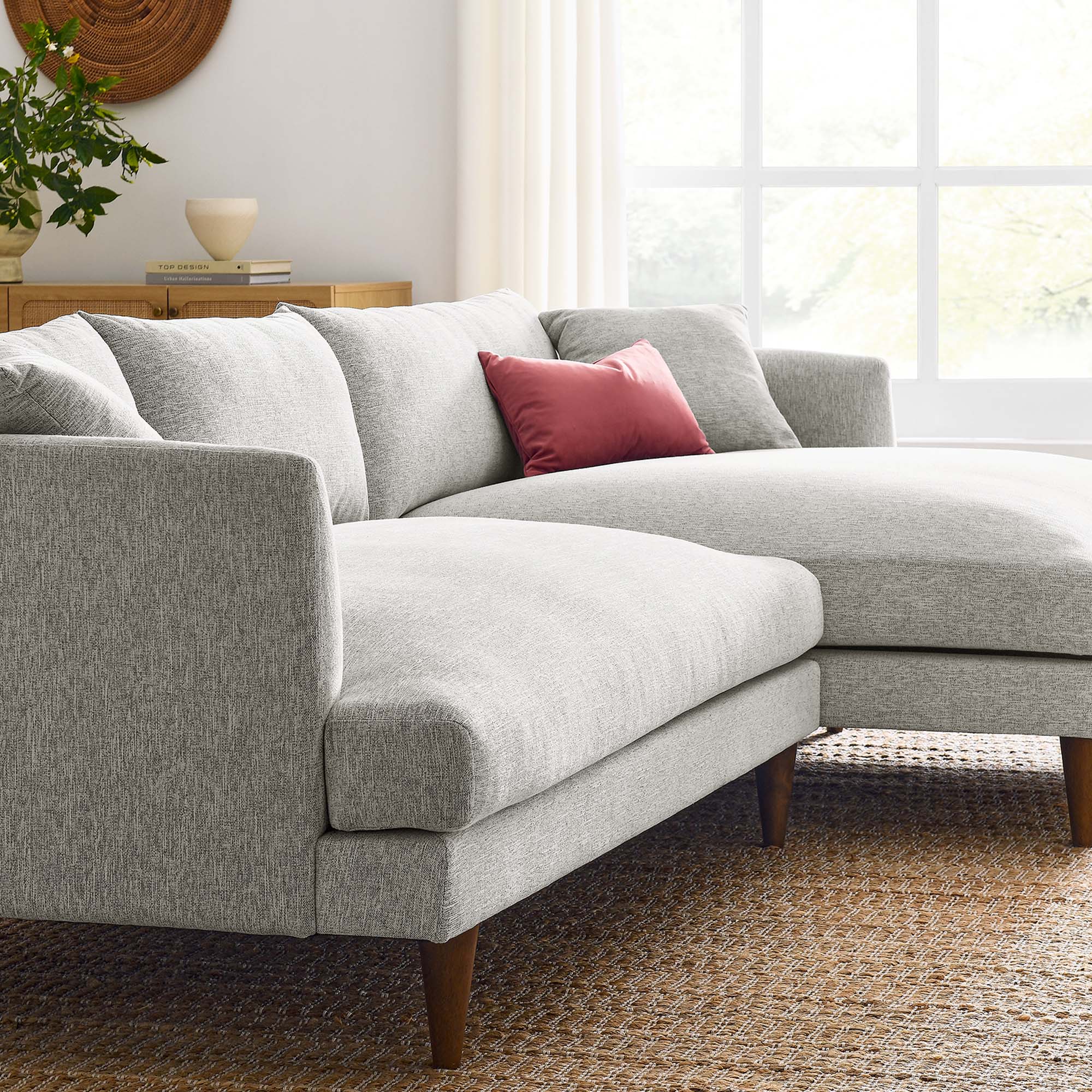 Zoya Right-Facing Down Filled Overstuffed Sectional Sofa by Modway - Image 6