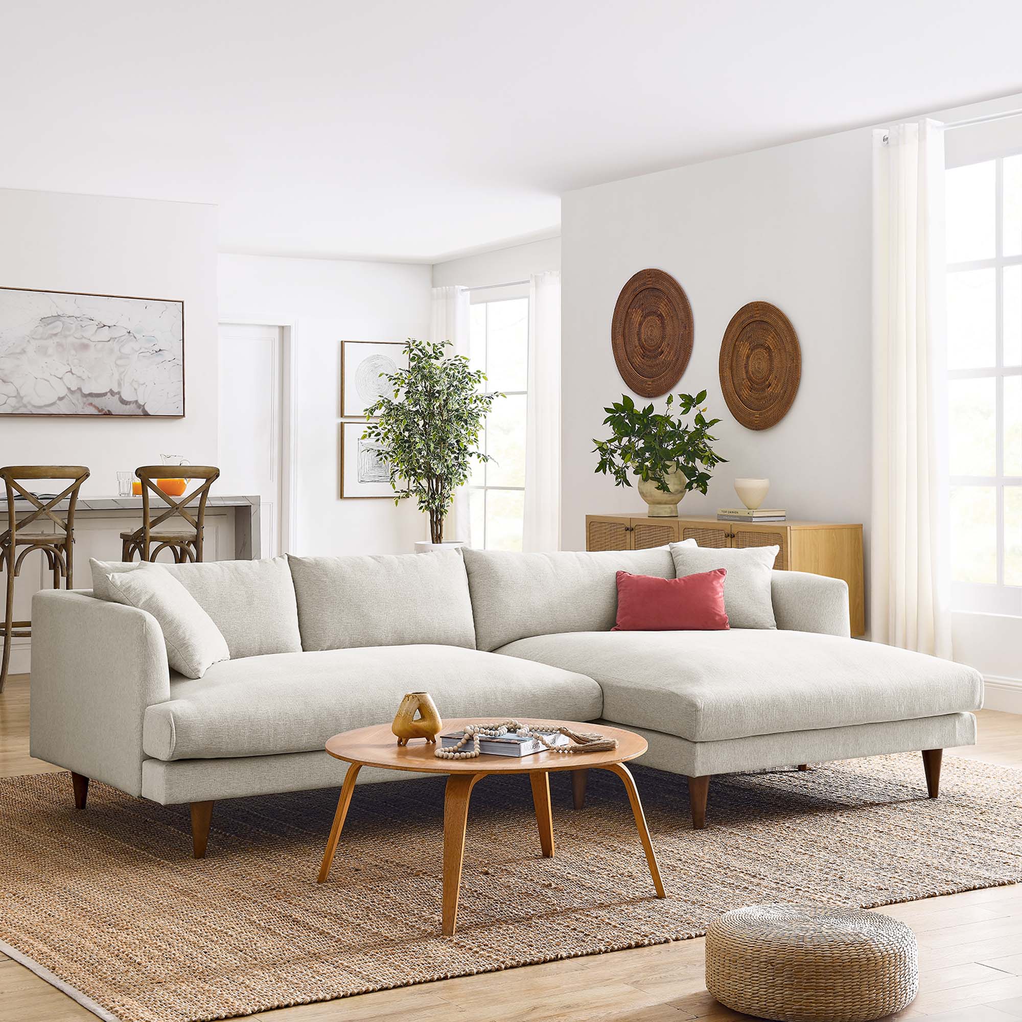 Zoya Right-Facing Down Filled Overstuffed Sectional Sofa by Modway - Image 8