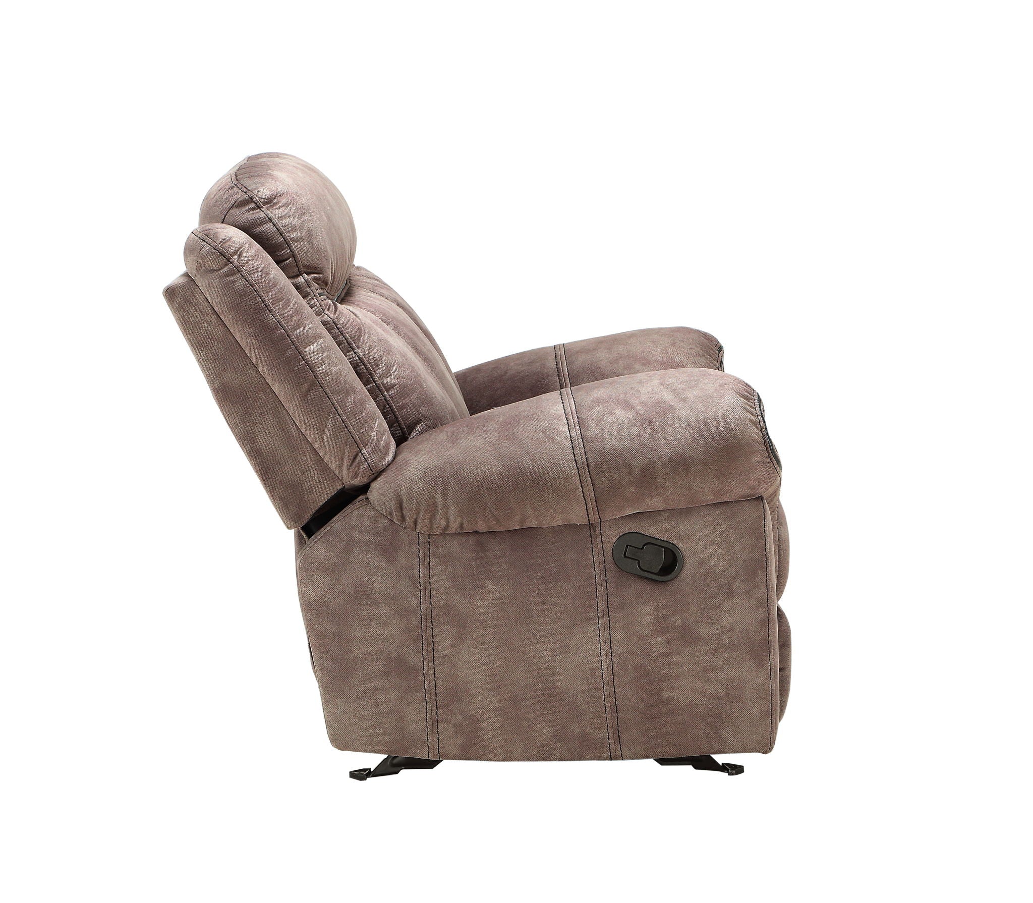 Zubaida - Two Tone Recliner Loveseat With USB Port Console - Image 4